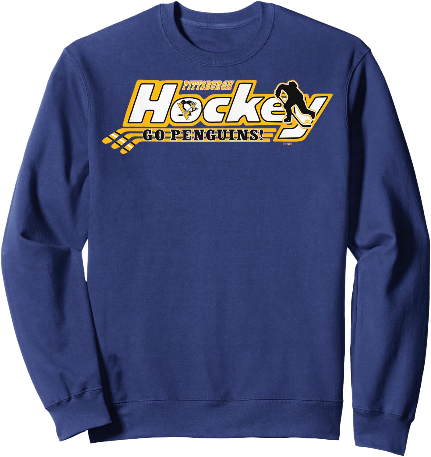 Pittsburgh Penguins Hockey Dark Heather Officially Licensed Sweatshirt - Sweatshirt | Navy
