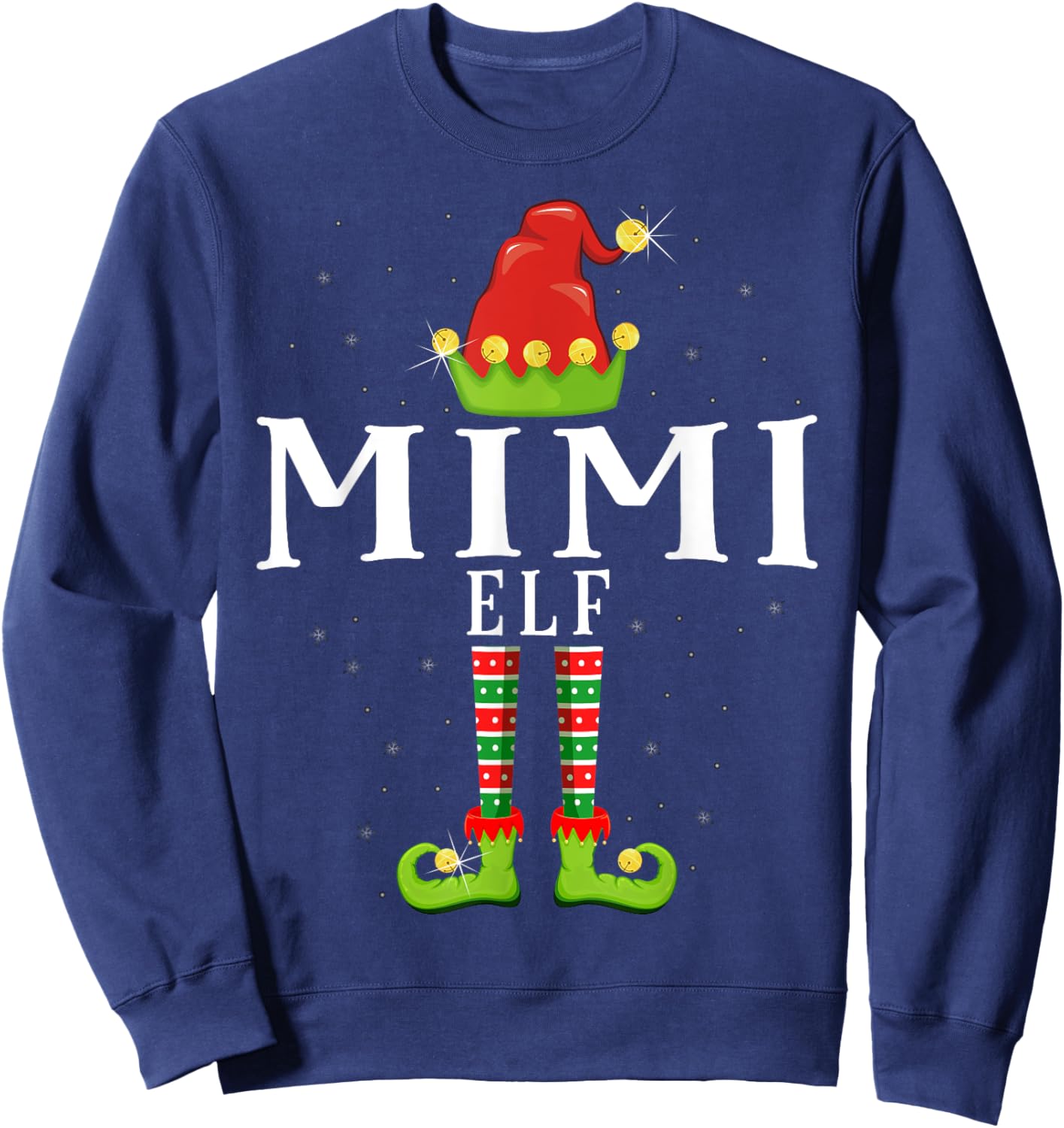 Mimi Elf Christmas Matching Xmas Pajama Sweatshirt - Sweatshirt | Navy