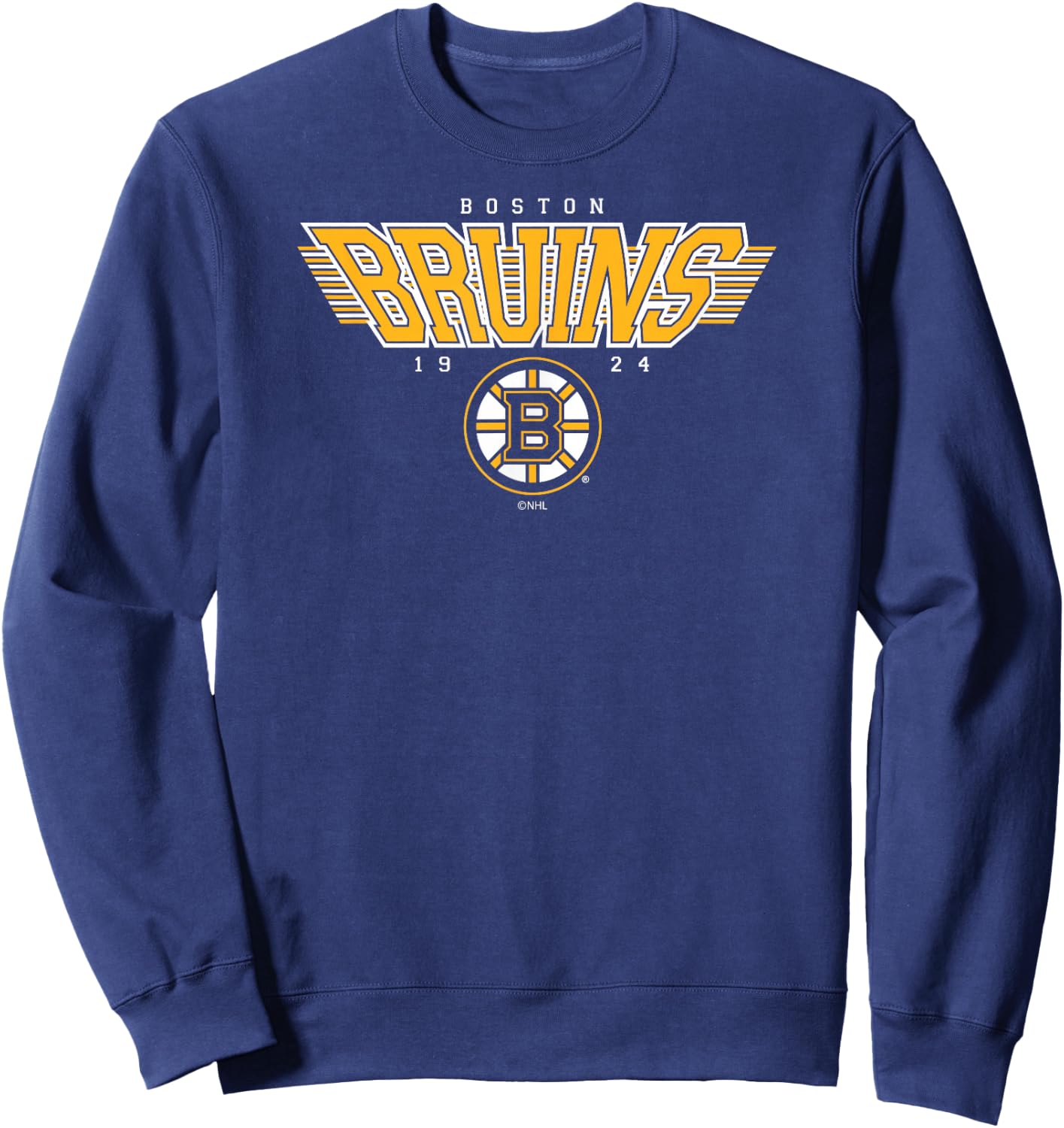 Boston Bruins Laser Black Officially Licensed Sweatshirt - Sweatshirt | Navy