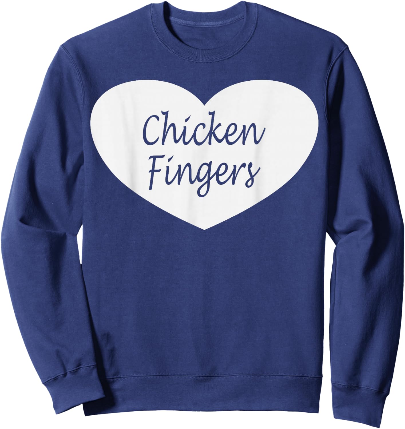 Chicken Finger Heart Apparel | Funny Fingers Lover Design Sweatshirt - Sweatshirt | Navy