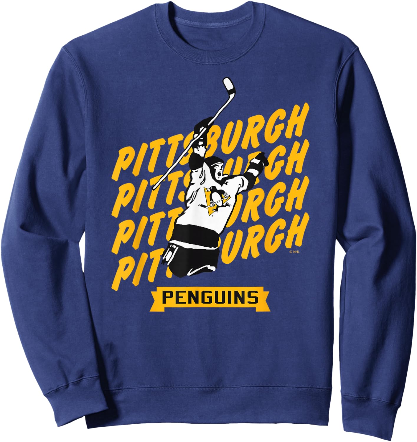 Pittsburgh Penguins Graffiti Dark Heather Sweatshirt - Sweatshirt | Navy