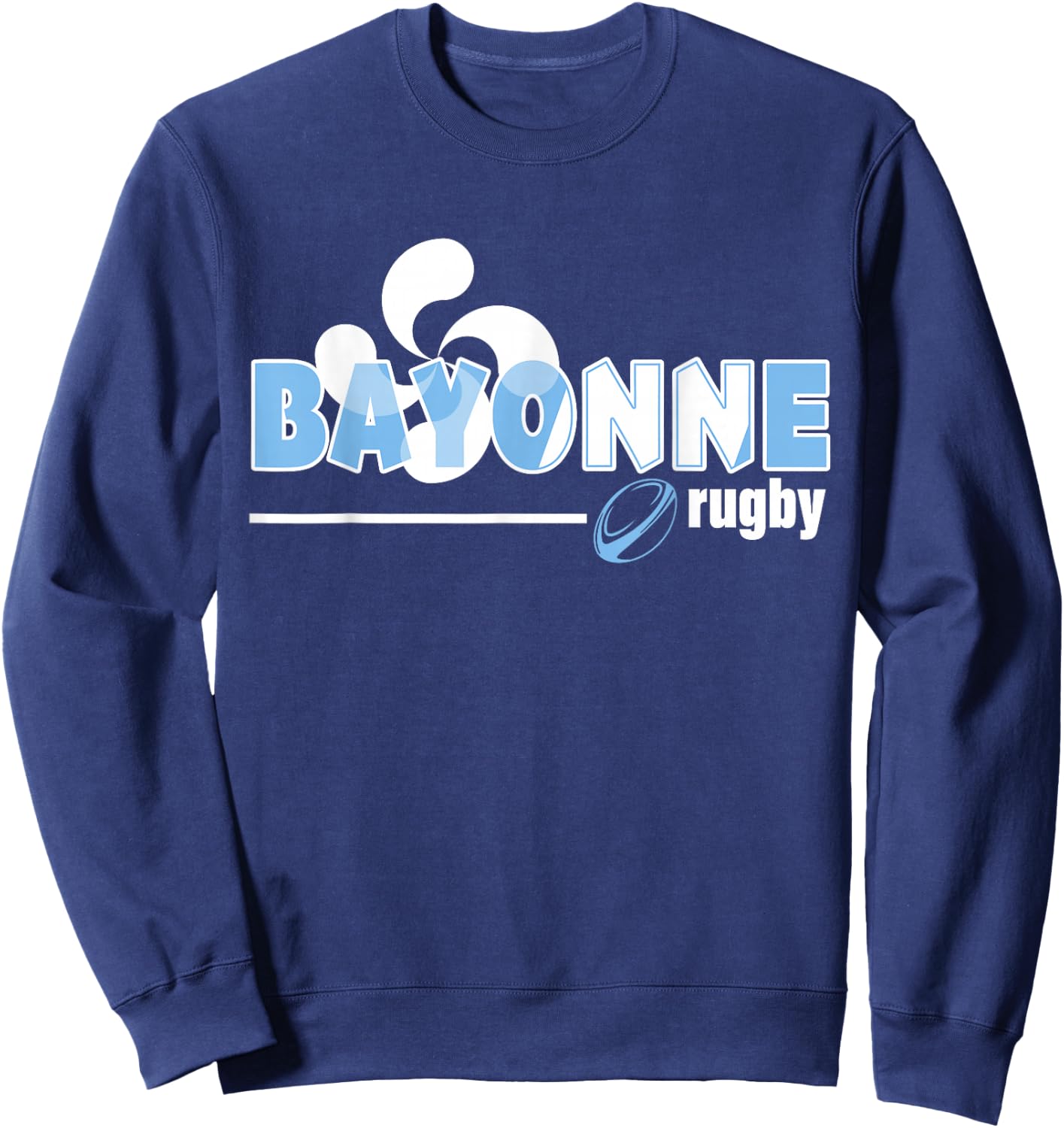 Rugby Bayonne Basque Country Supporter Man Woman Child , Black, S Sweatshirt - Sweatshirt | Navy