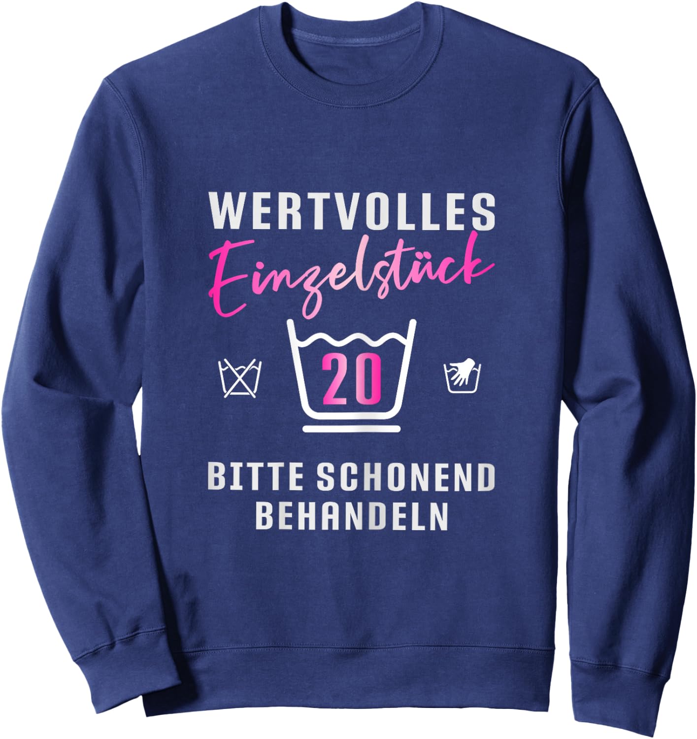 Damen 20ter Geburtstag Waschsymbole Geschenk zum 20. Geburtstag Sweatshirt - Sweatshirt | Navy