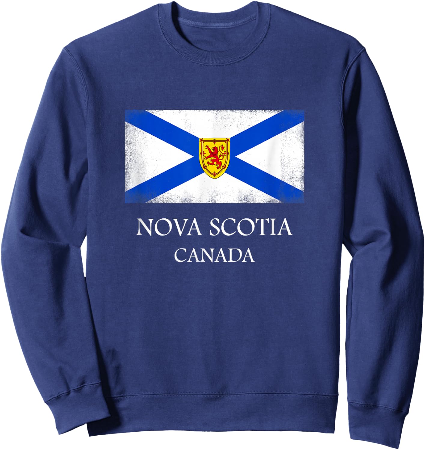 Nova Scotia T Shirt Canada Province Flag Sweatshirt - Sweatshirt | Navy