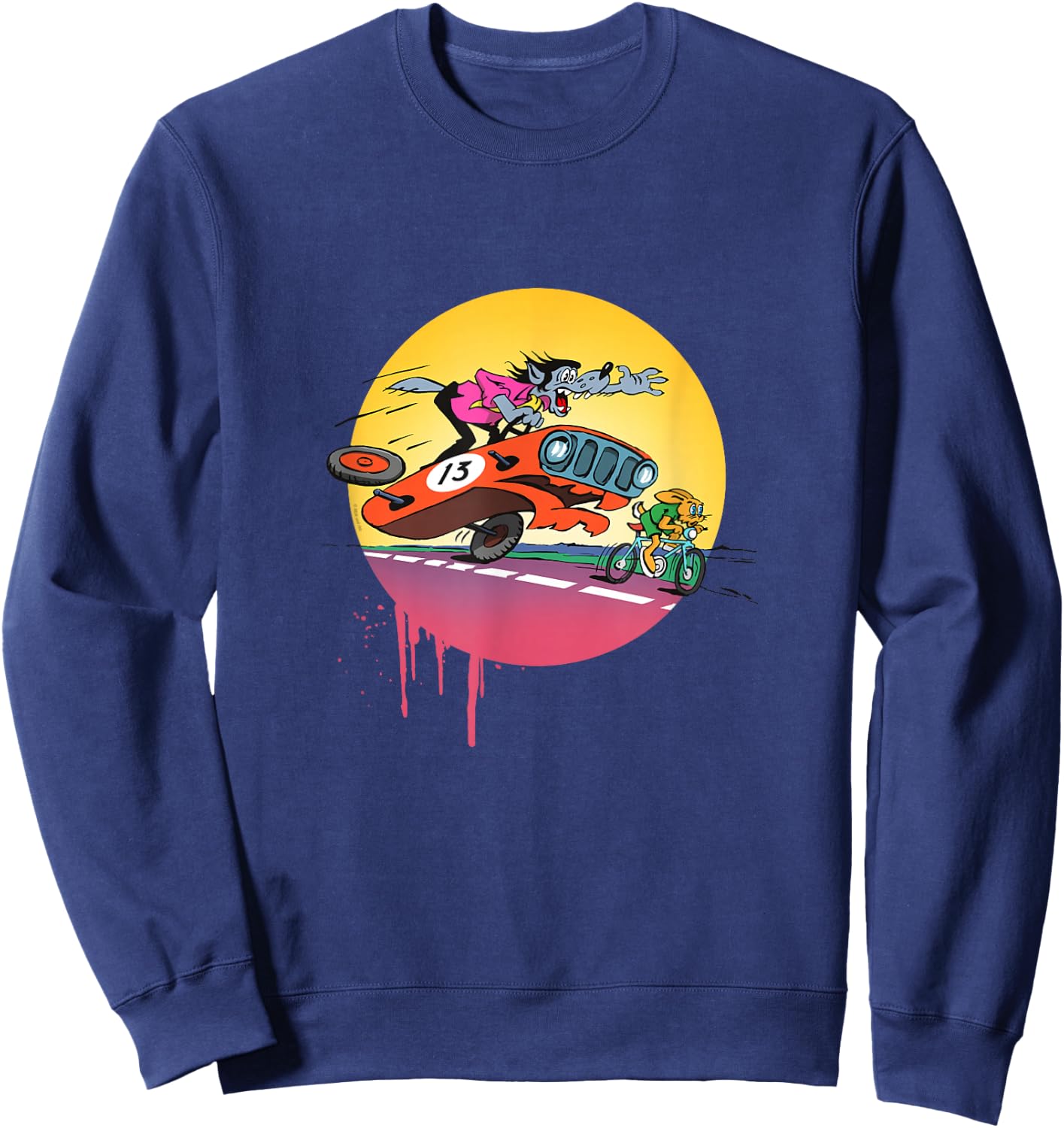 Hase & Wolf - Nu, pogodi! Hase & Wolf - Nu pogodi! Autojagd Sweatshirt - Sweatshirt | Navy