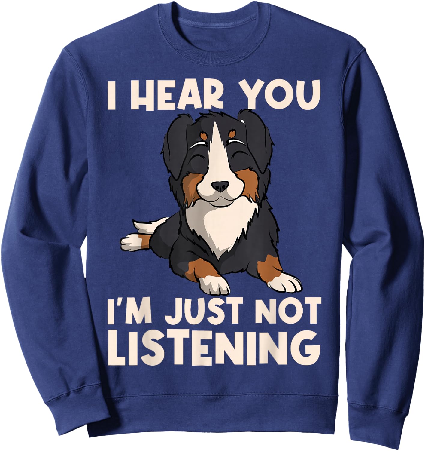 Australian Shepherd Aussie Herding Dog Breed Not Listening Sweatshirt - Sweatshirt | Navy
