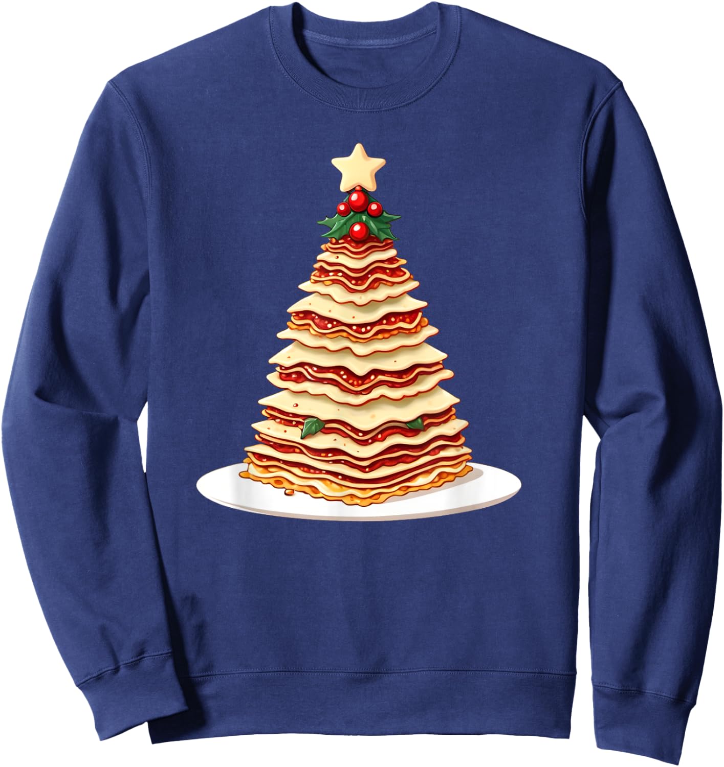 Lasagna Christmas Tree Sweatshirt - Sweatshirt | Navy