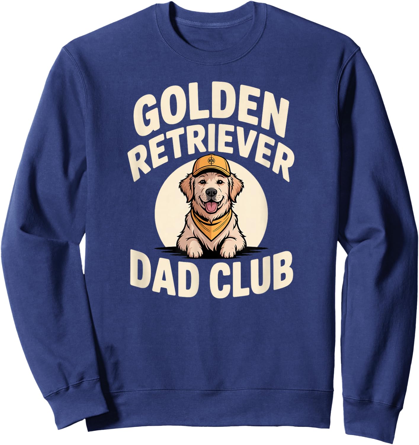 Golden Retriever Dog Dad Club Dog Breed Dad Sweatshirt - Sweatshirt | Navy