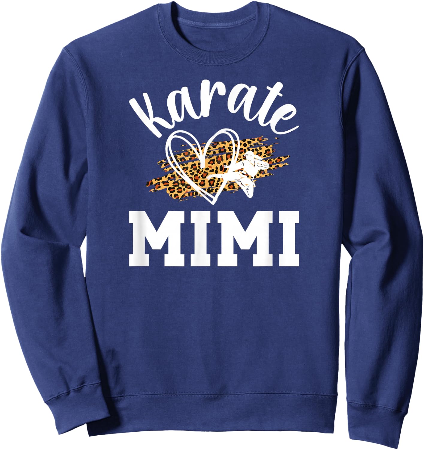 Karate Mimi Leopard Karate Mimi Grandma Sweatshirt - Sweatshirt | Navy
