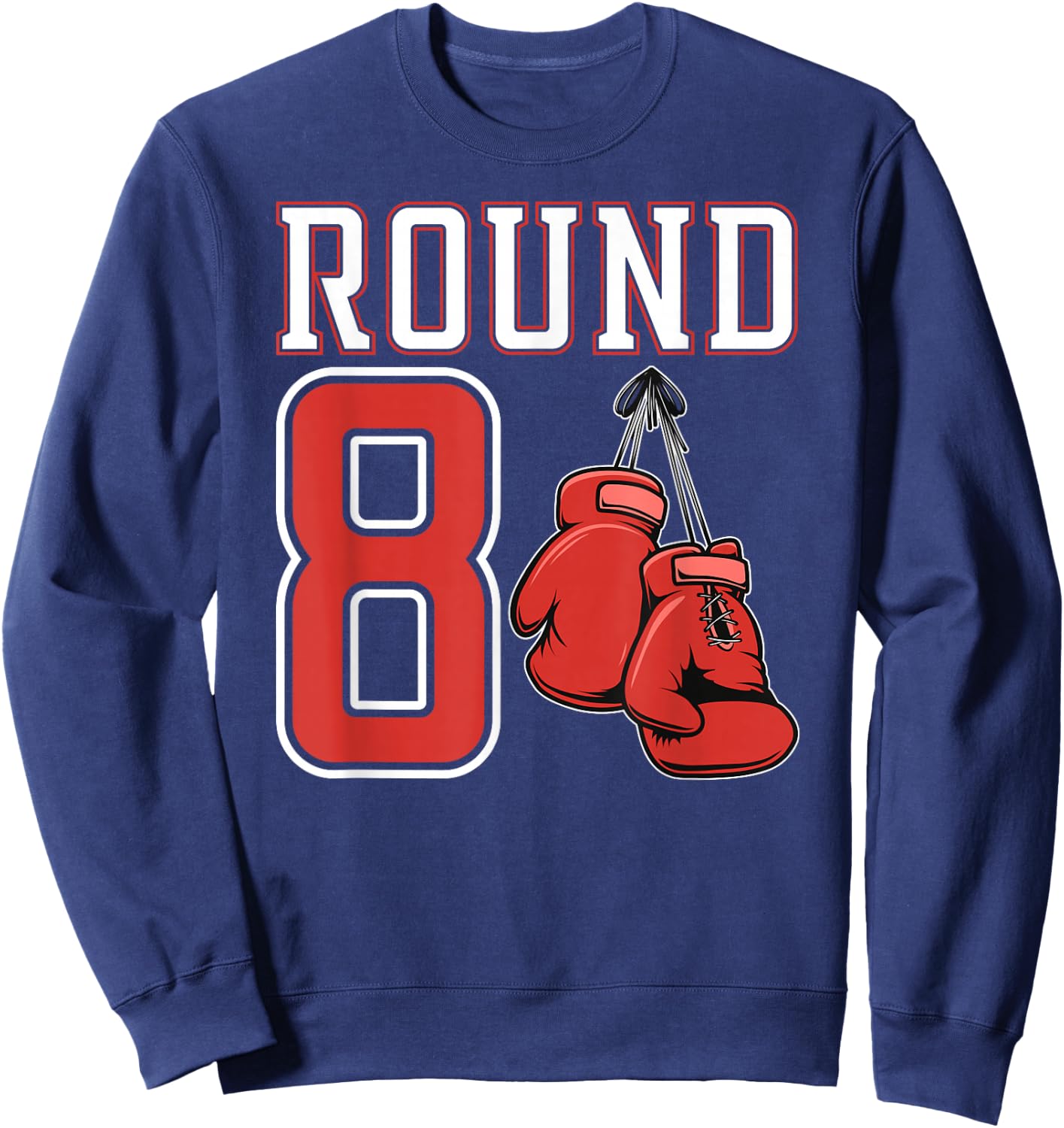 8th Birthday Boxing Boy 8 Year Old Boxer Bday Party Sweatshirt - Sweatshirt | Navy