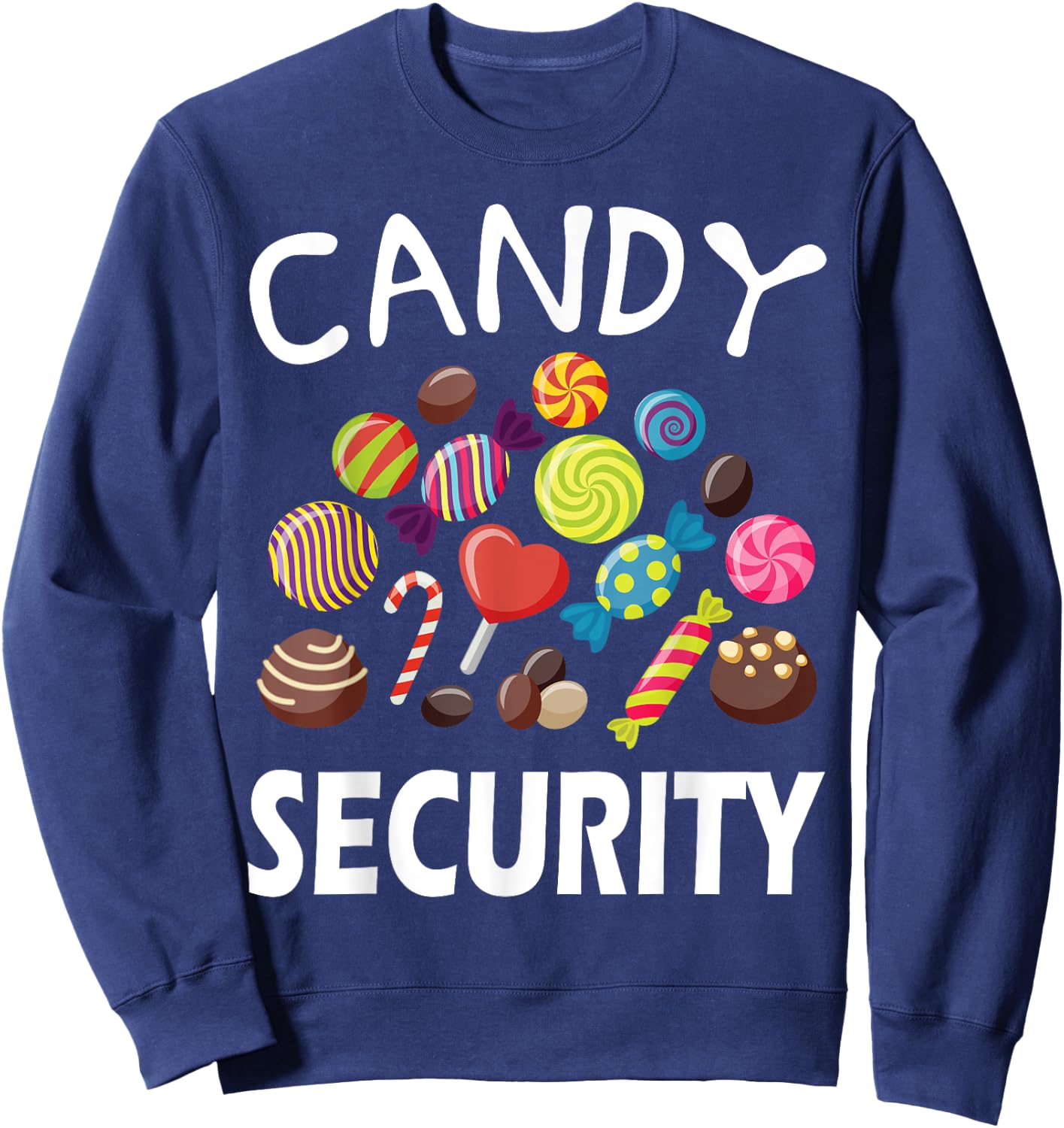 Candy Security Halloween Costume Party , black, S Sweatshirt - Sweatshirt | Navy