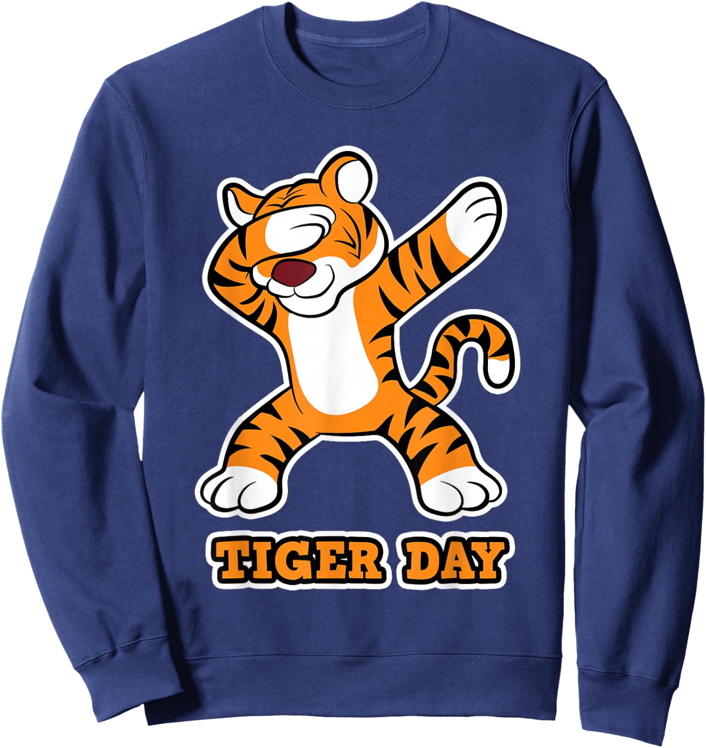 Tiger Day - Tiger Cat for Children - Tiger Sweatshirt - Sweatshirt | Navy