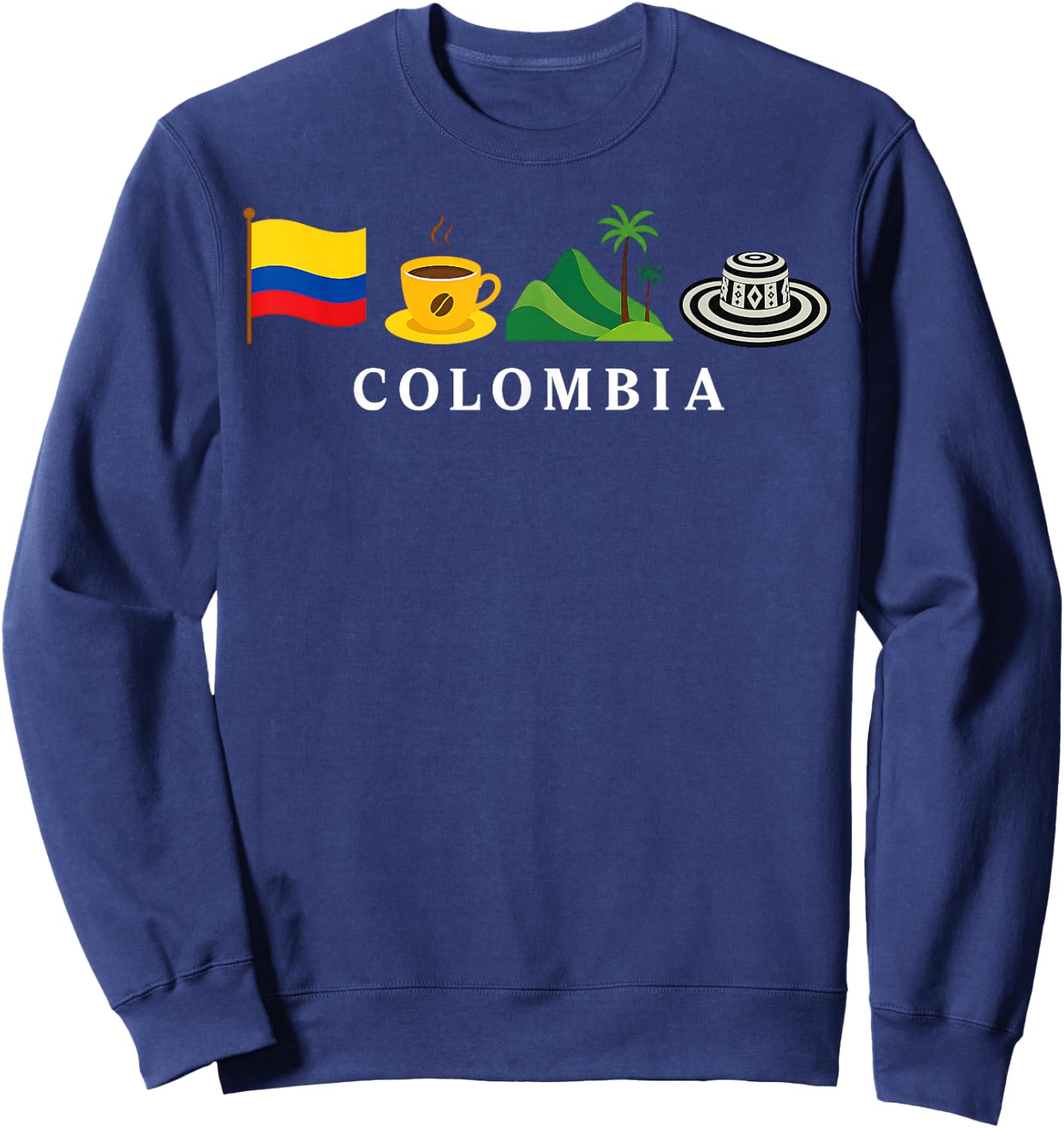 Colombia Country Colombian Flag Women Kids Sweatshirt - Sweatshirt | Navy