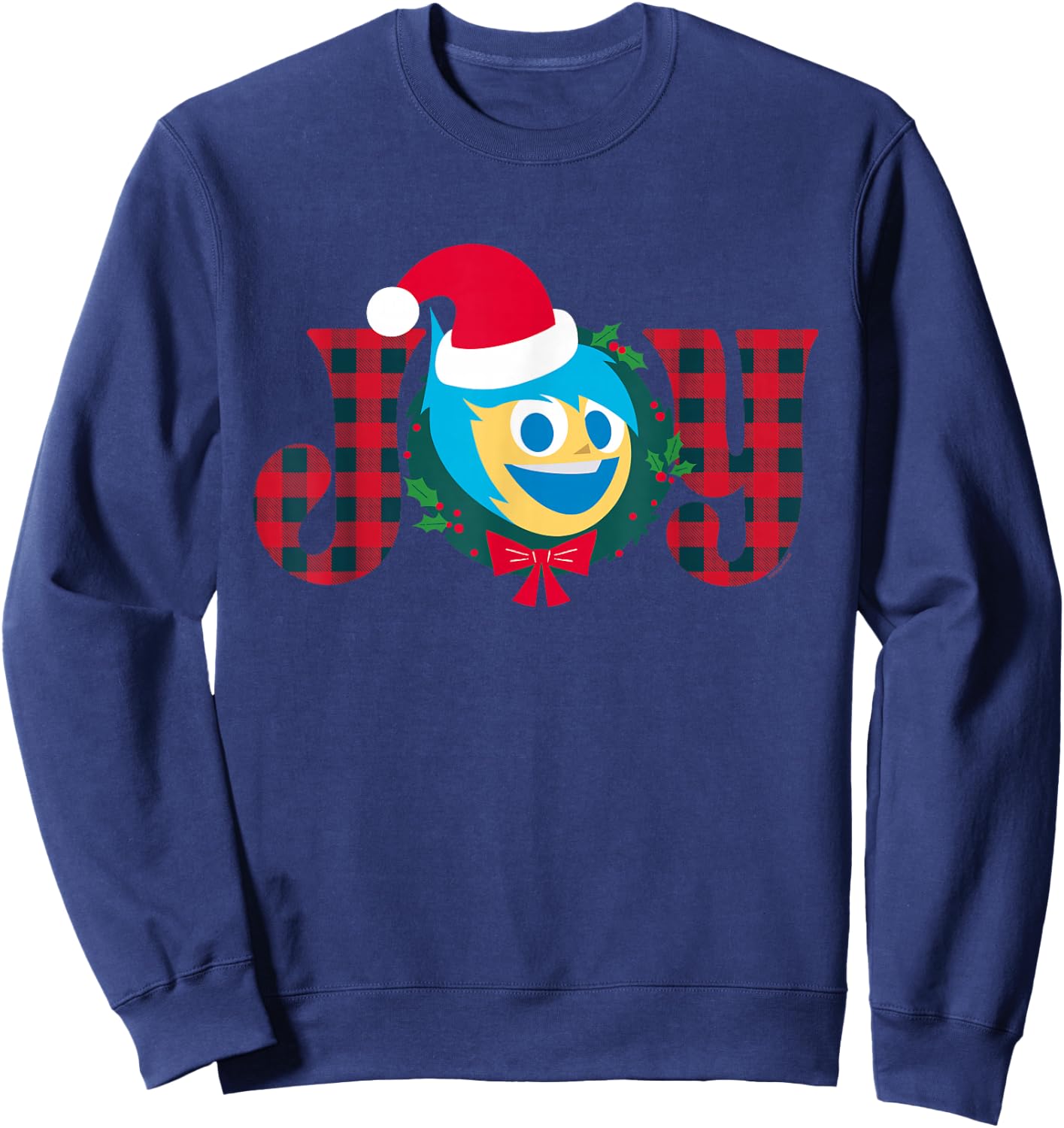 Disney and Pixar’s Inside Out 2 Christmas Holiday Santa Joy Sweatshirt - Sweatshirt | Navy