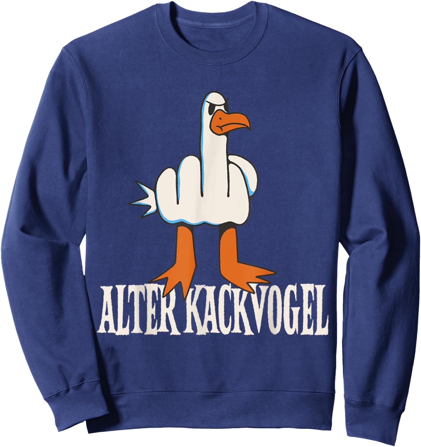 Old Kackbird Grummelige Seagull Funny Seagull , black Sweatshirt - Sweatshirt | Navy