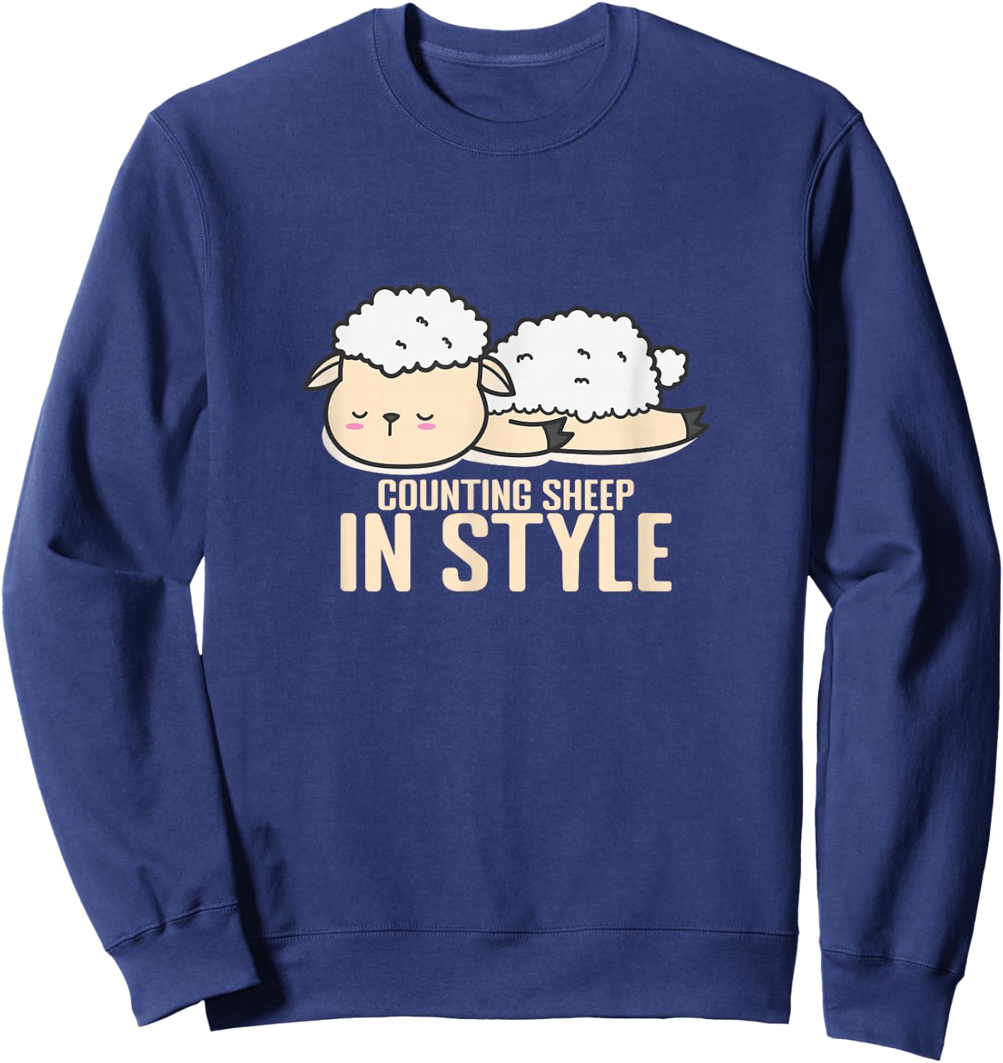 Counting Sheep in Style Pajamas Pyjamas Sweatshirt - Sweatshirt | Navy