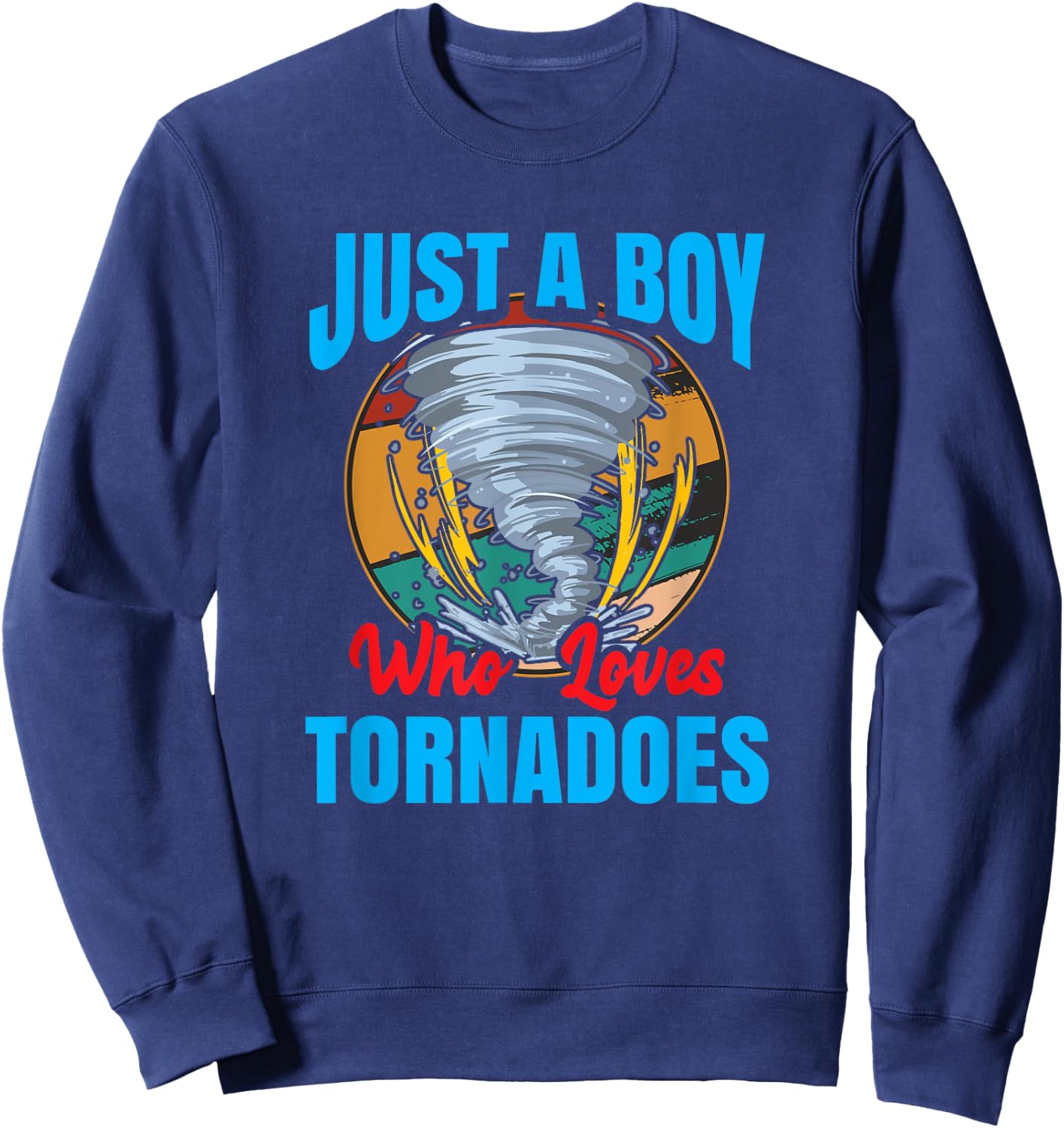 Tornade Garçon Chasseur De Tornade Chasseur De Tempête Sweatshirt - Sweatshirt | Navy