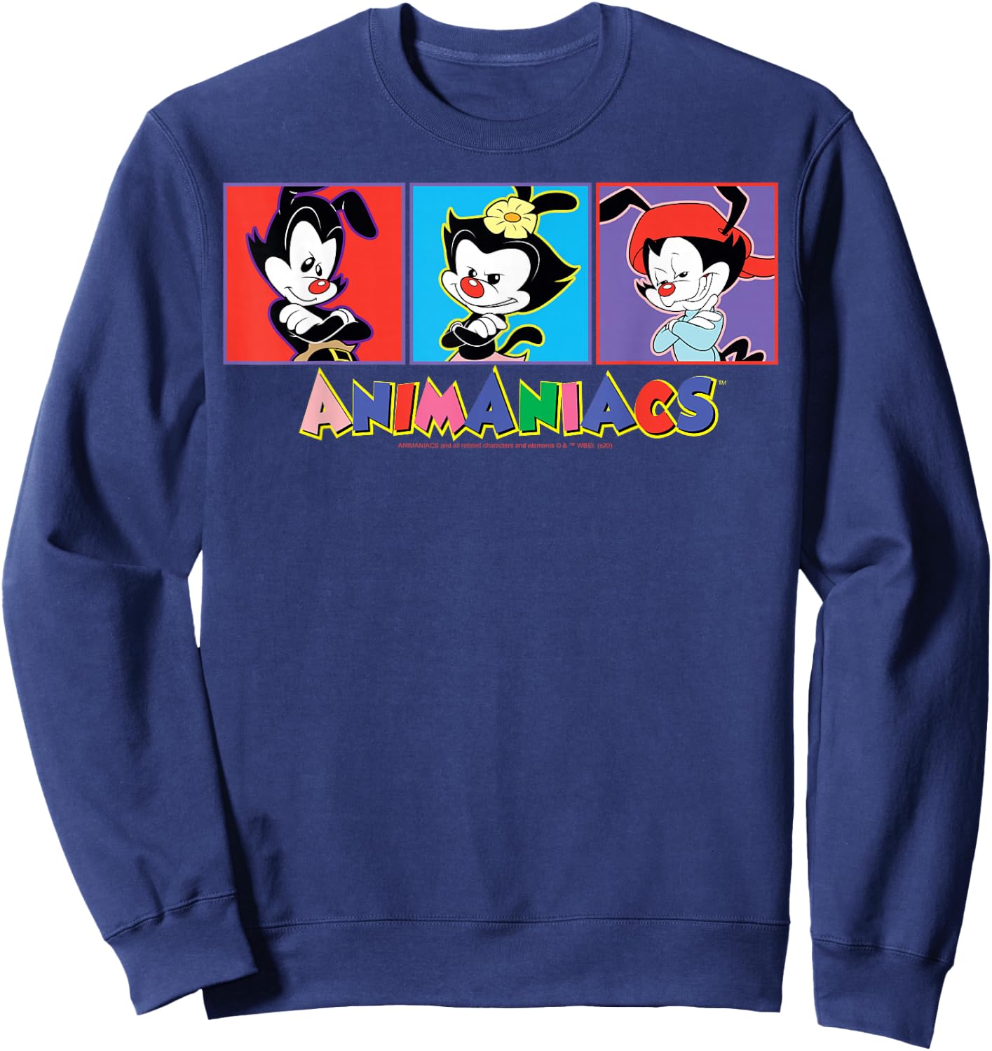 Animaniacs Yakko Wakko And Dot Box Up Sweatshirt - Sweatshirt | Navy