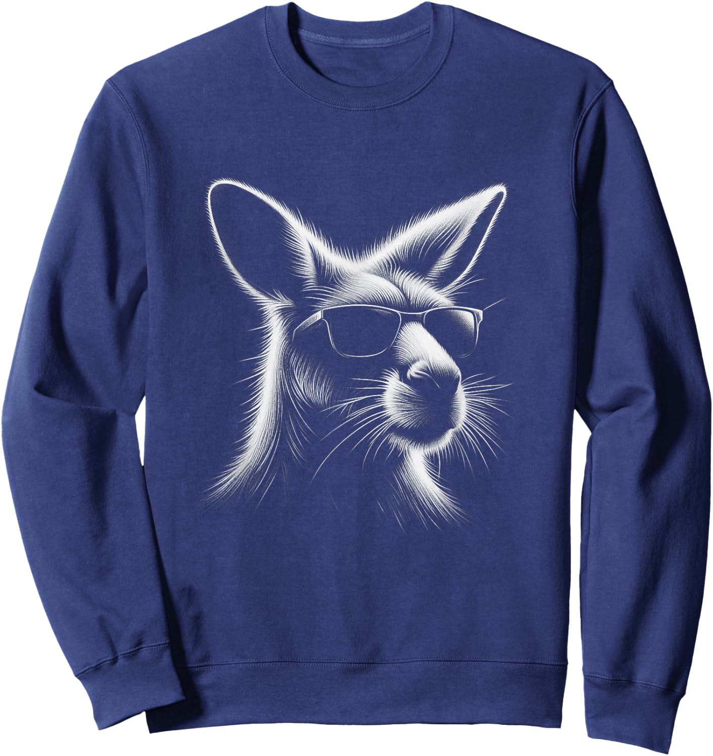 Cool Kangaroo Sunglasses Design And Kids Sweatshirt - Sweatshirt | Navy