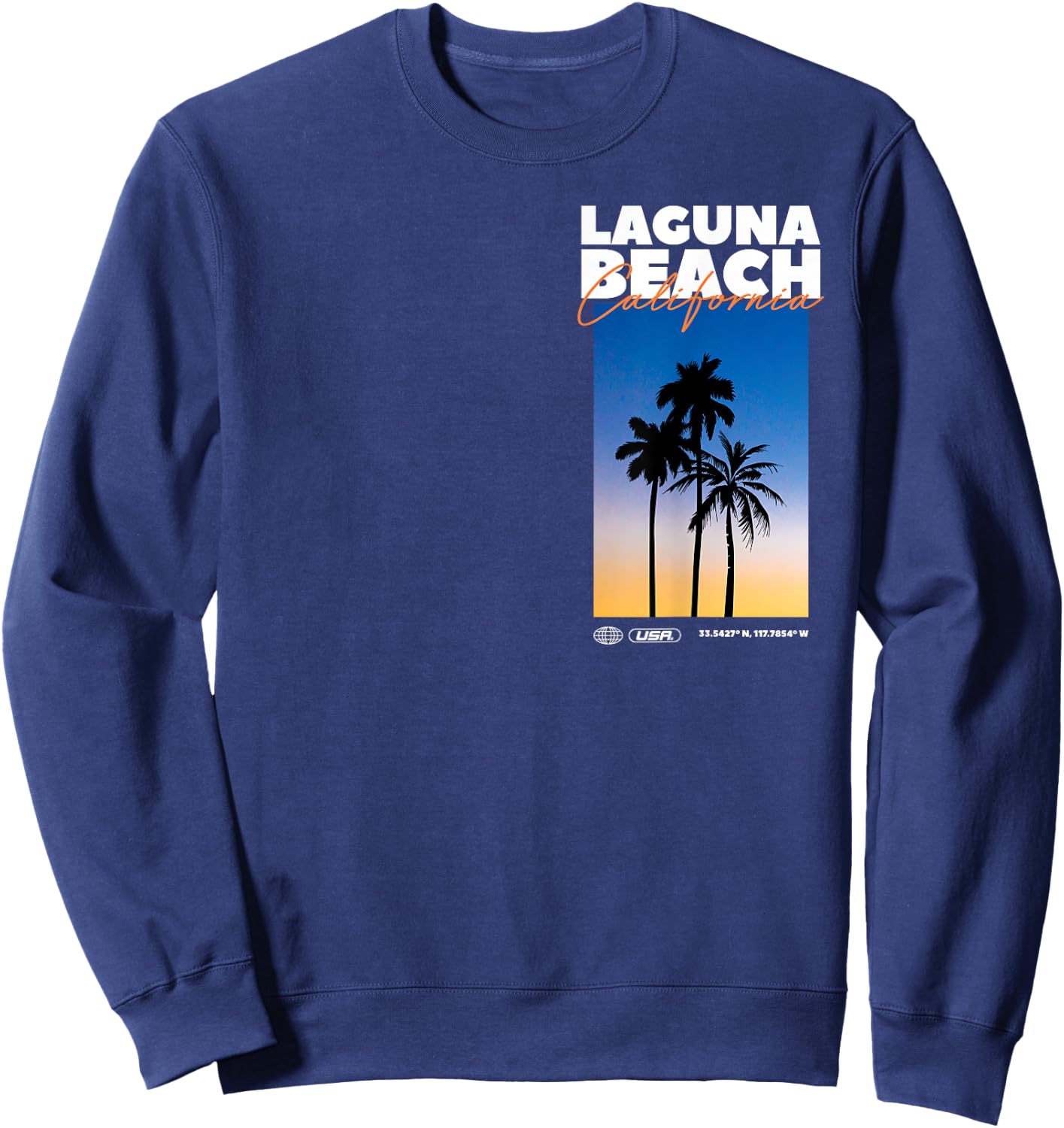 Laguna Beach - Kalifornien Sommer Palmenurlaub USA Sweatshirt - Sweatshirt | Navy