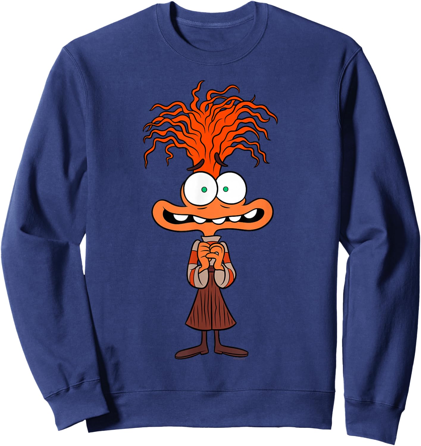 Disney and Pixar's Inside Out 2 Toony Colors Emotion Anxiety Sweatshirt - Sweatshirt | Navy