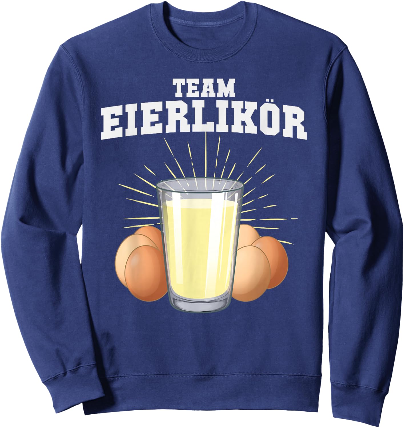 Team Egg Liqueur Party Crew Sports , black Sweatshirt - Sweatshirt | Navy