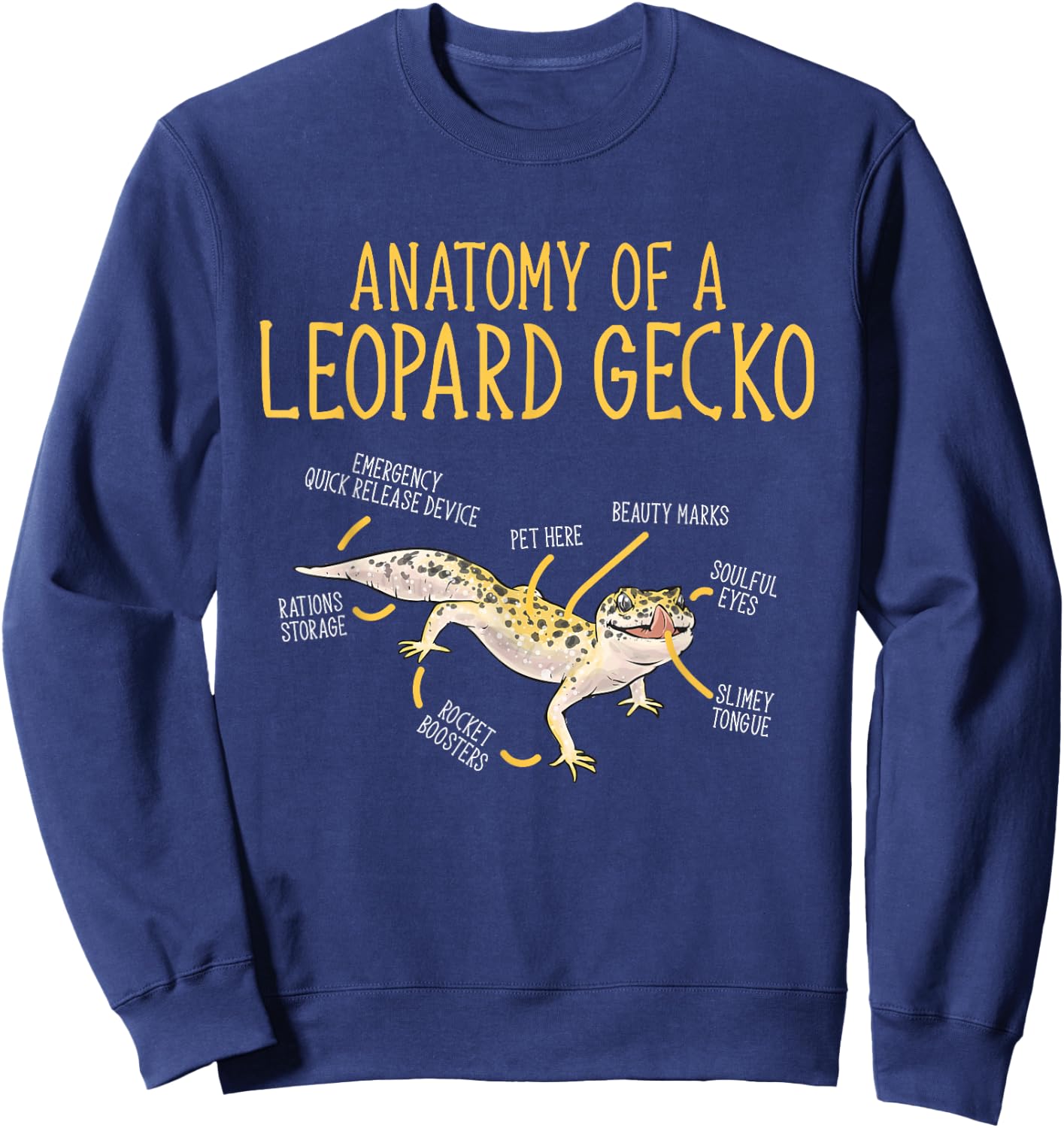 Leopard Gecko Reptile Pet Gecko Leopard Gecko Sweatshirt - Sweatshirt | Navy