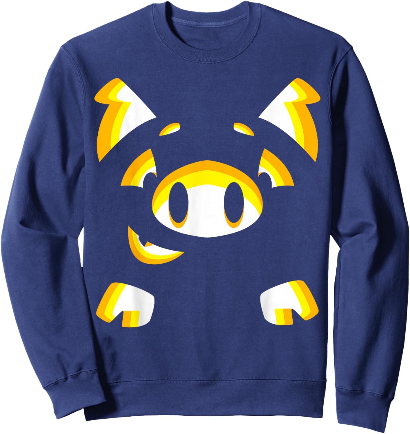 Pig Face Halloween Costume Cute Pig Lover Gift Sweatshirt - Sweatshirt | Navy