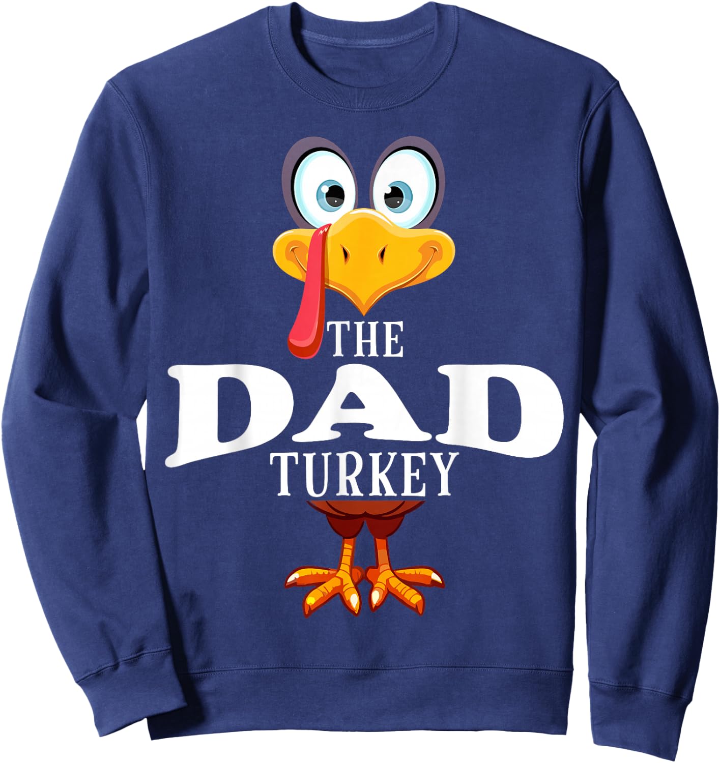 Thanksgiving The Dad Turkey Pajama Sweatshirt - Sweatshirt | Navy