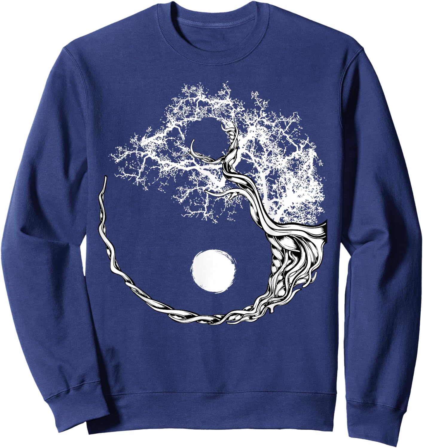 Yin Yang Bonsai Tree Japanese Buddhist Zen Spiritual Japan Sweatshirt - Sweatshirt | Navy