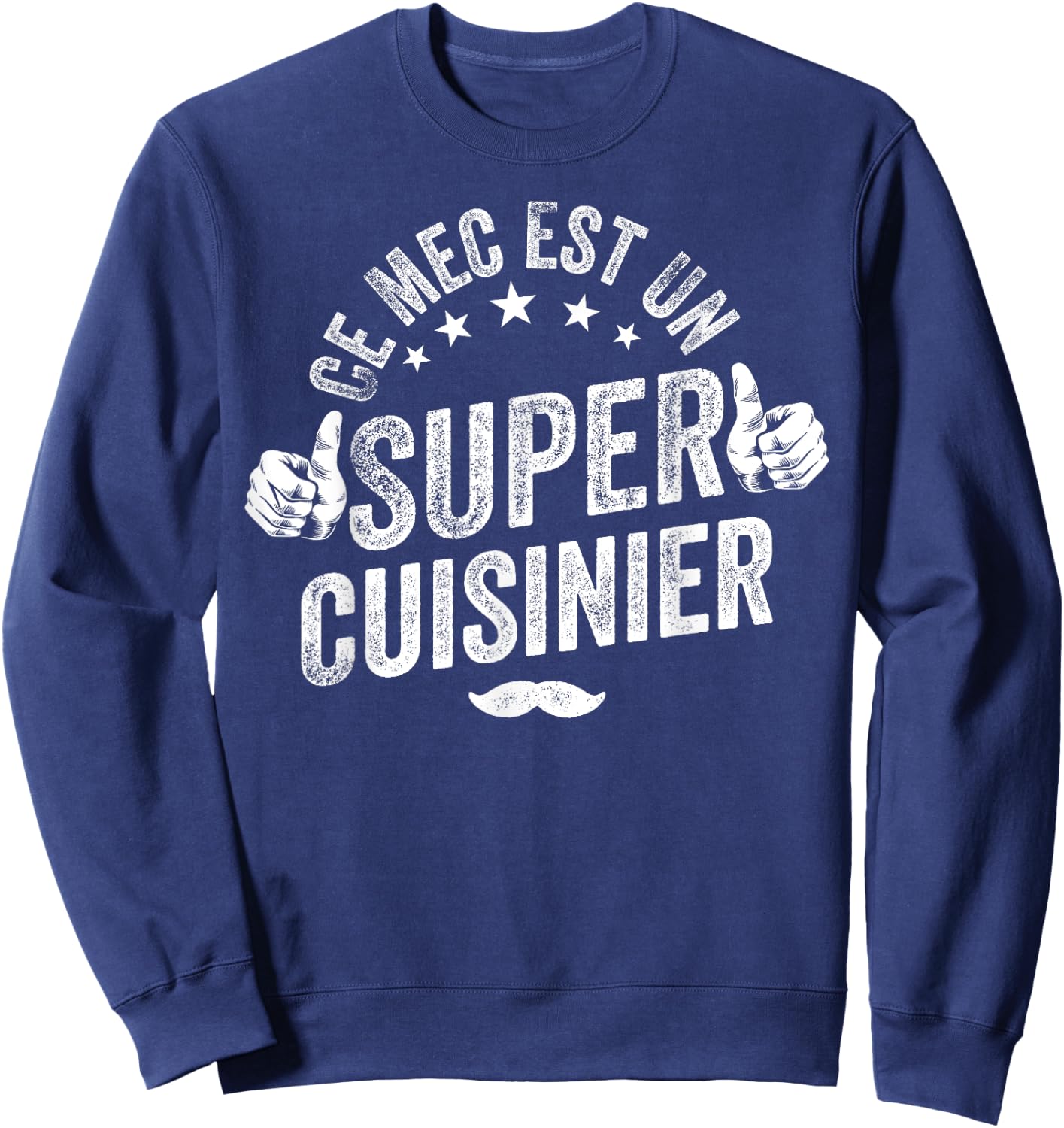 Men's Chef's Shirt Funny Kitchen , Black, S Sweatshirt - Sweatshirt | Navy