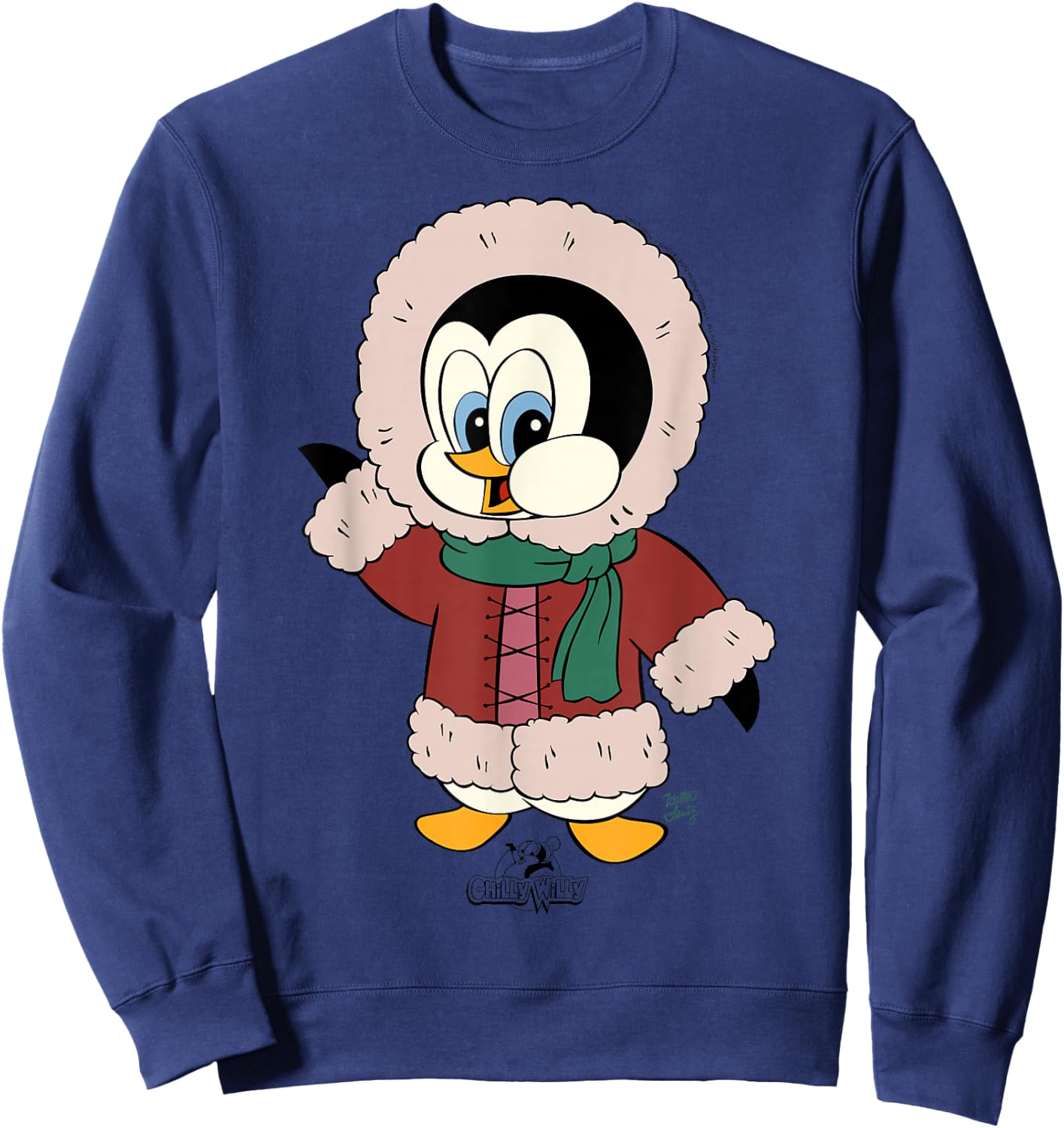 Chilly Willy Kids Holiday Graphic , Grey, Small Sweatshirt - Sweatshirt | Navy