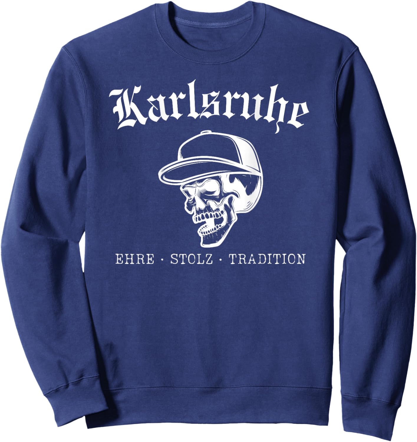 Karlsruhe Ehre & Stolz Fussball Ultras Sweatshirt - Sweatshirt | Navy