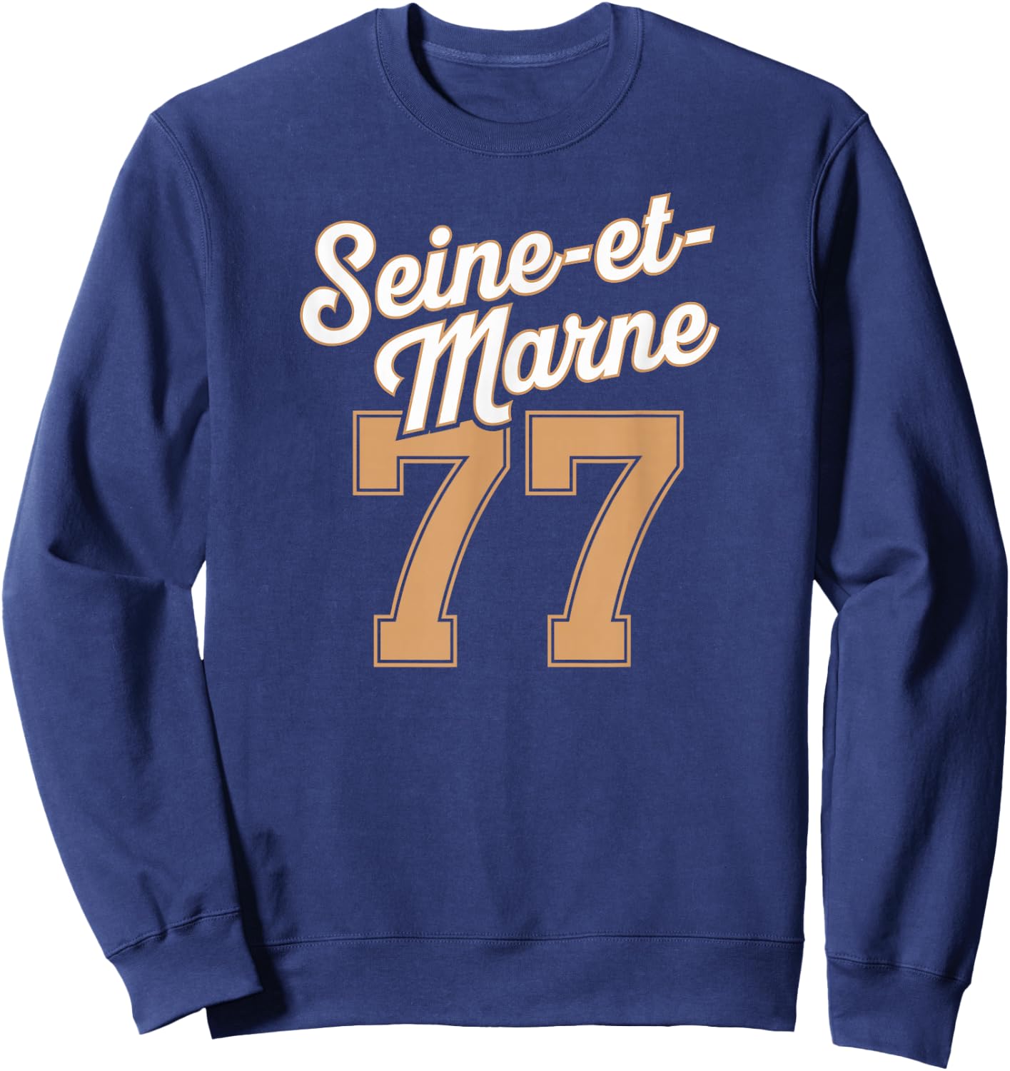 Seine-et-Marne 77 , Black, S Sweatshirt - Sweatshirt | Navy