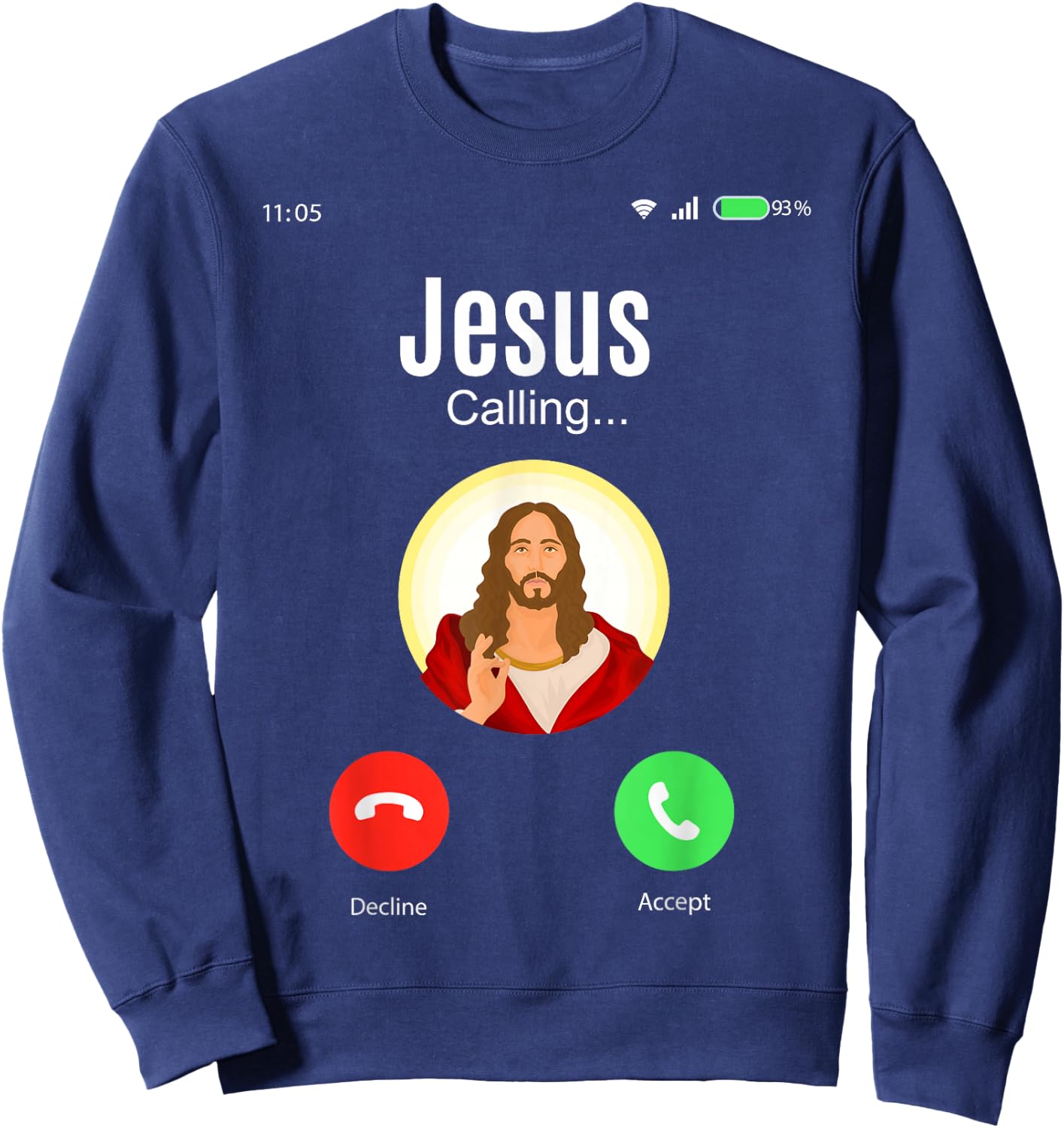 Jesus Calls , black Sweatshirt - Sweatshirt | Navy