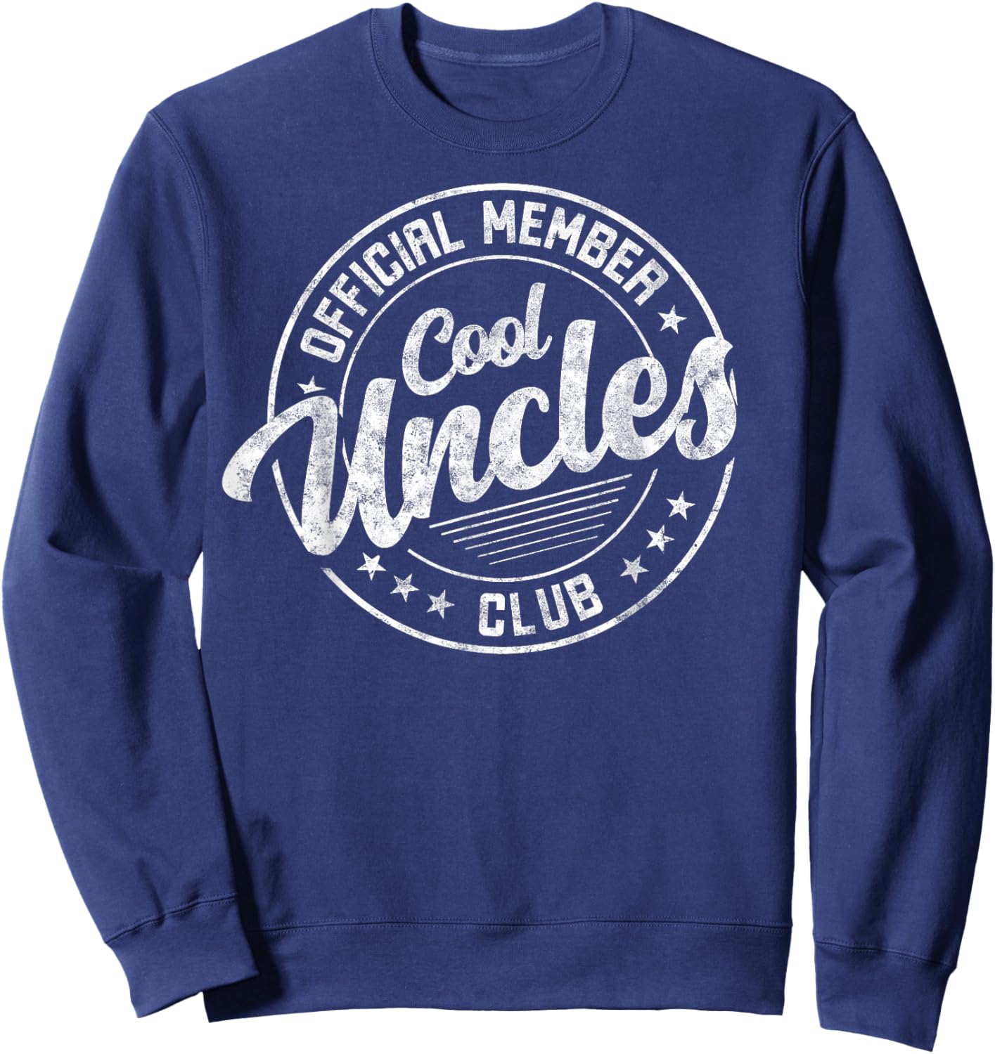 Oficial Member Cool Uncles Club Father's Day Uncle Funny Sweatshirt - Sweatshirt | Navy