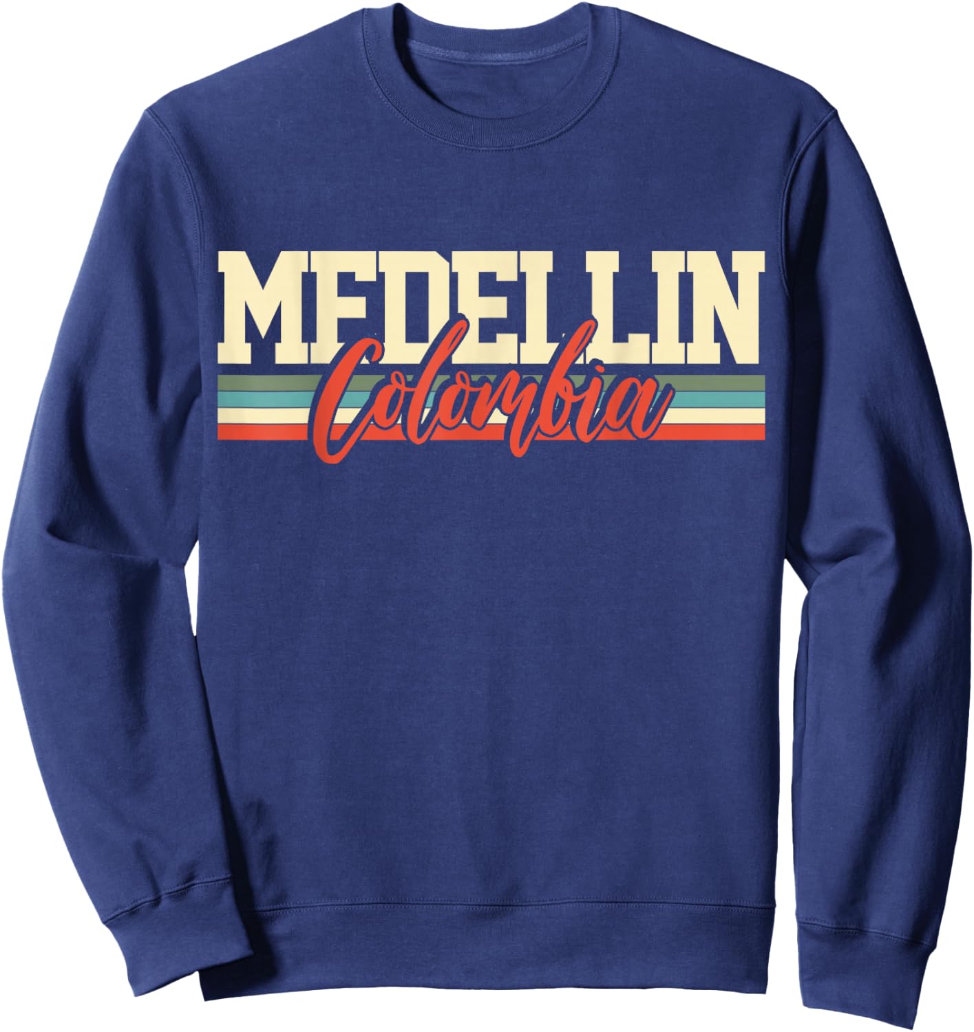 Medellin Colombia Travel Souvenir Retro Gift Sweatshirt - Sweatshirt | Navy
