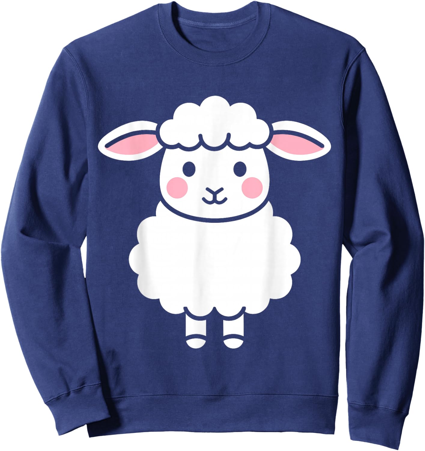 Quote Little Cute Baby Sheep Simple Lamb Sweatshirt - Sweatshirt | Navy