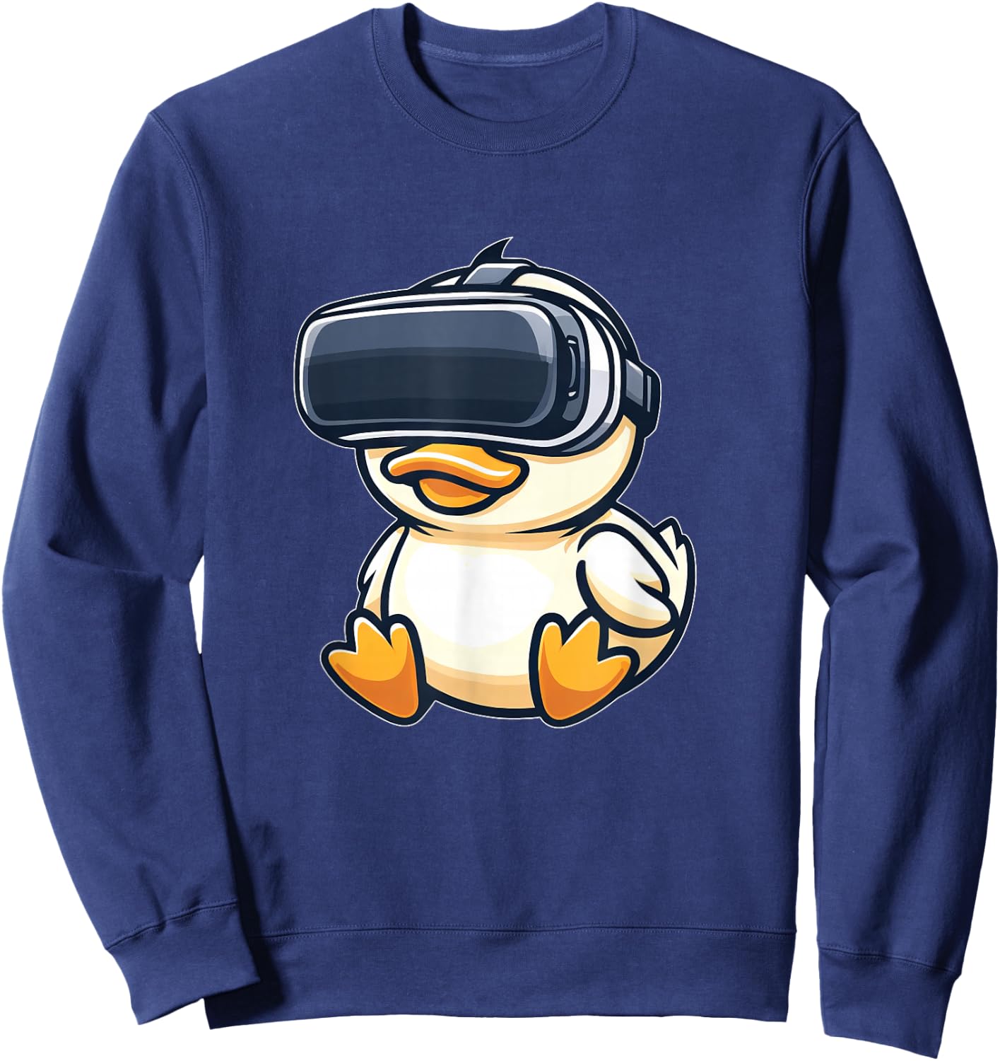 Cute Duck VR Virtual Reality Gamer Sweatshirt - Sweatshirt | Navy