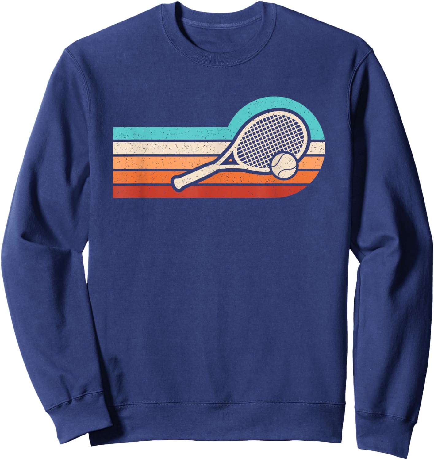 Retro Tennis Racket Tennis Ball Tennis Lover Men Women Kids Sweatshirt - Sweatshirt | Navy