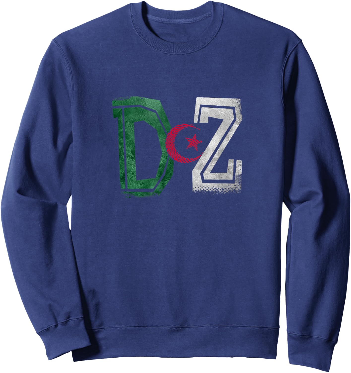 Algerian Flag Football Gift Jersey Dz , Black, S Sweatshirt - Sweatshirt | Navy