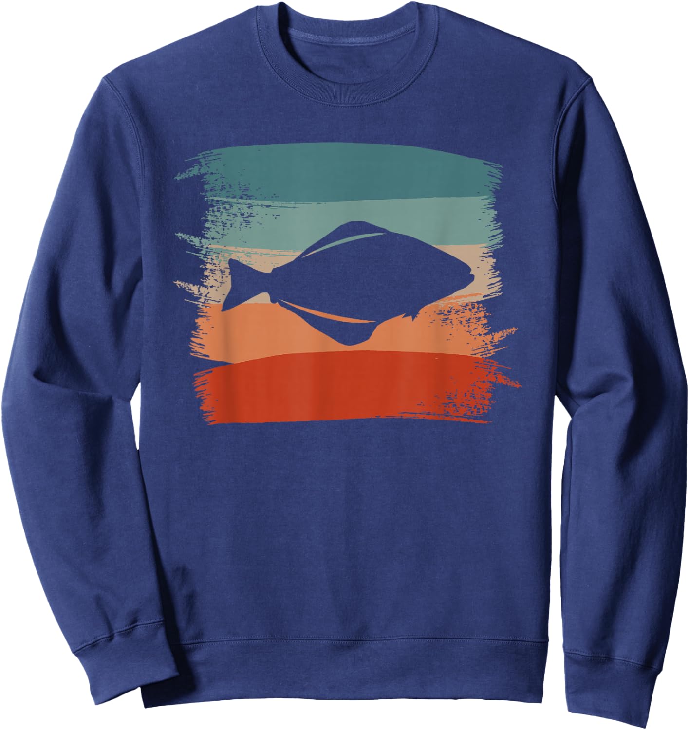 Retro Vintage Heilbutt Heilbutt Sweatshirt - Sweatshirt | Navy