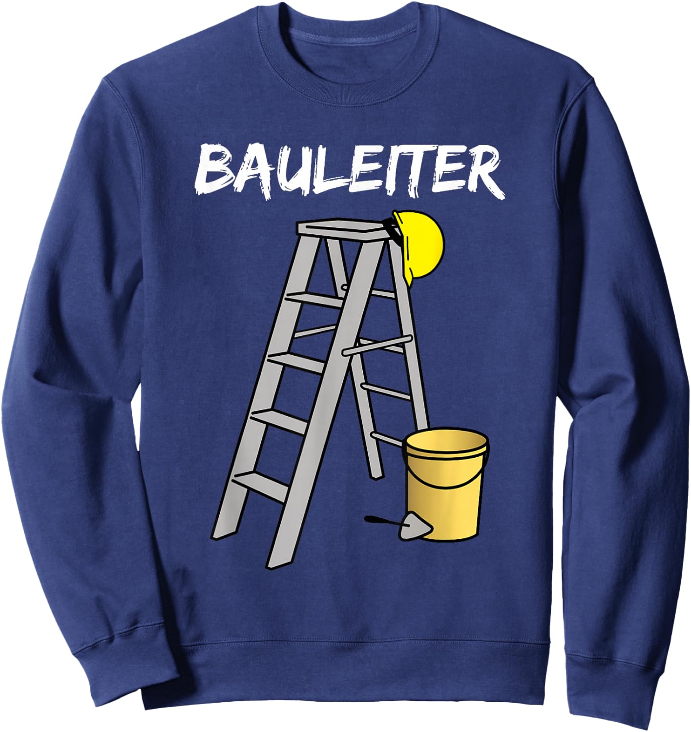 Construction Manager, Construction Worker, Construction Site Costume Fancy Dress Helmet , black Sweatshirt - Sweatshirt | Navy