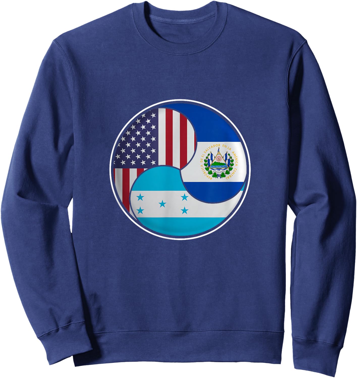 Multiculti heritage. El Salvador, Honduras and the USA Sweatshirt - Sweatshirt | Navy