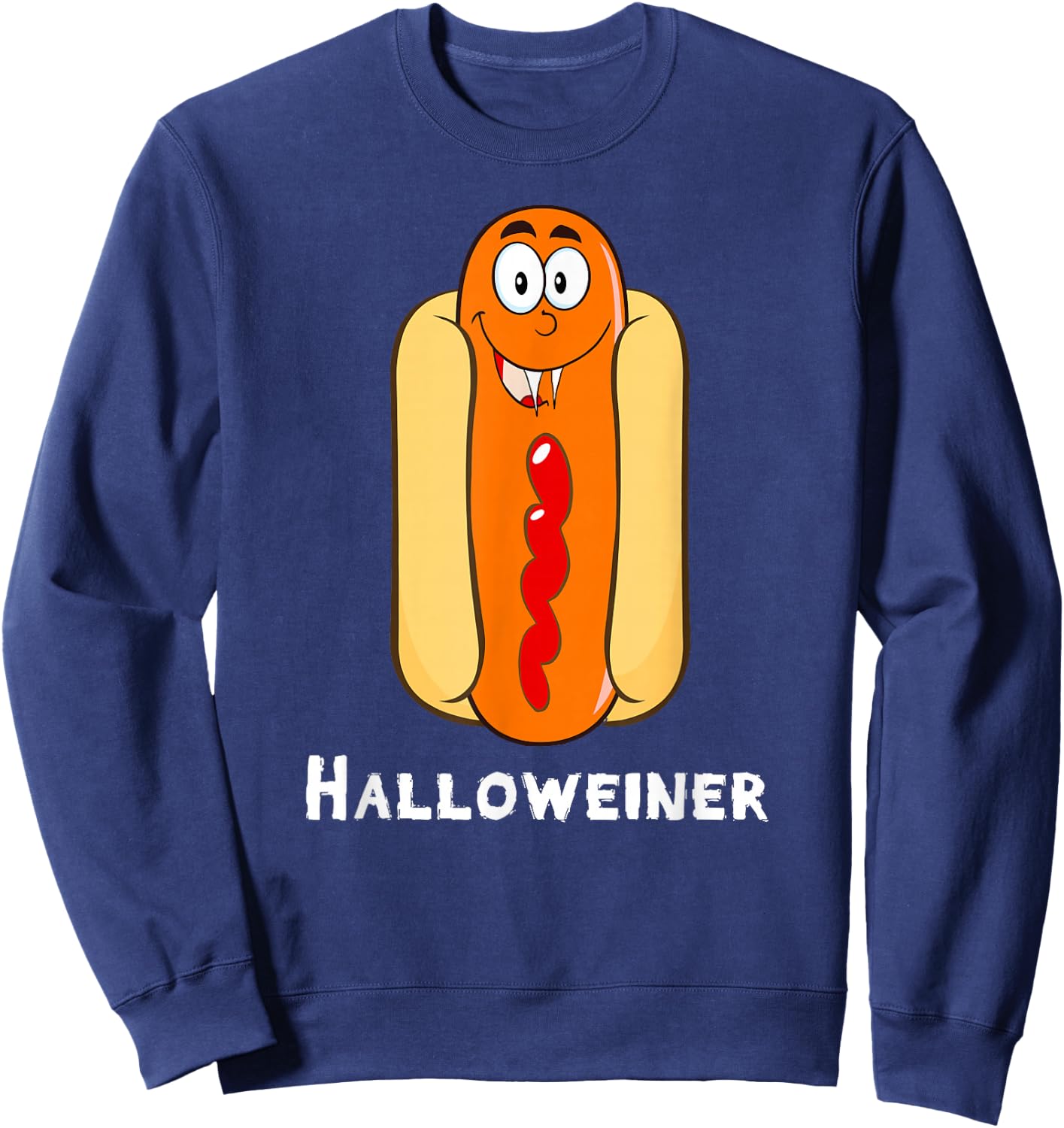 Halloweiner Halloweener Funny Halloween Hot Dog Shirt Sweatshirt - Sweatshirt | Navy
