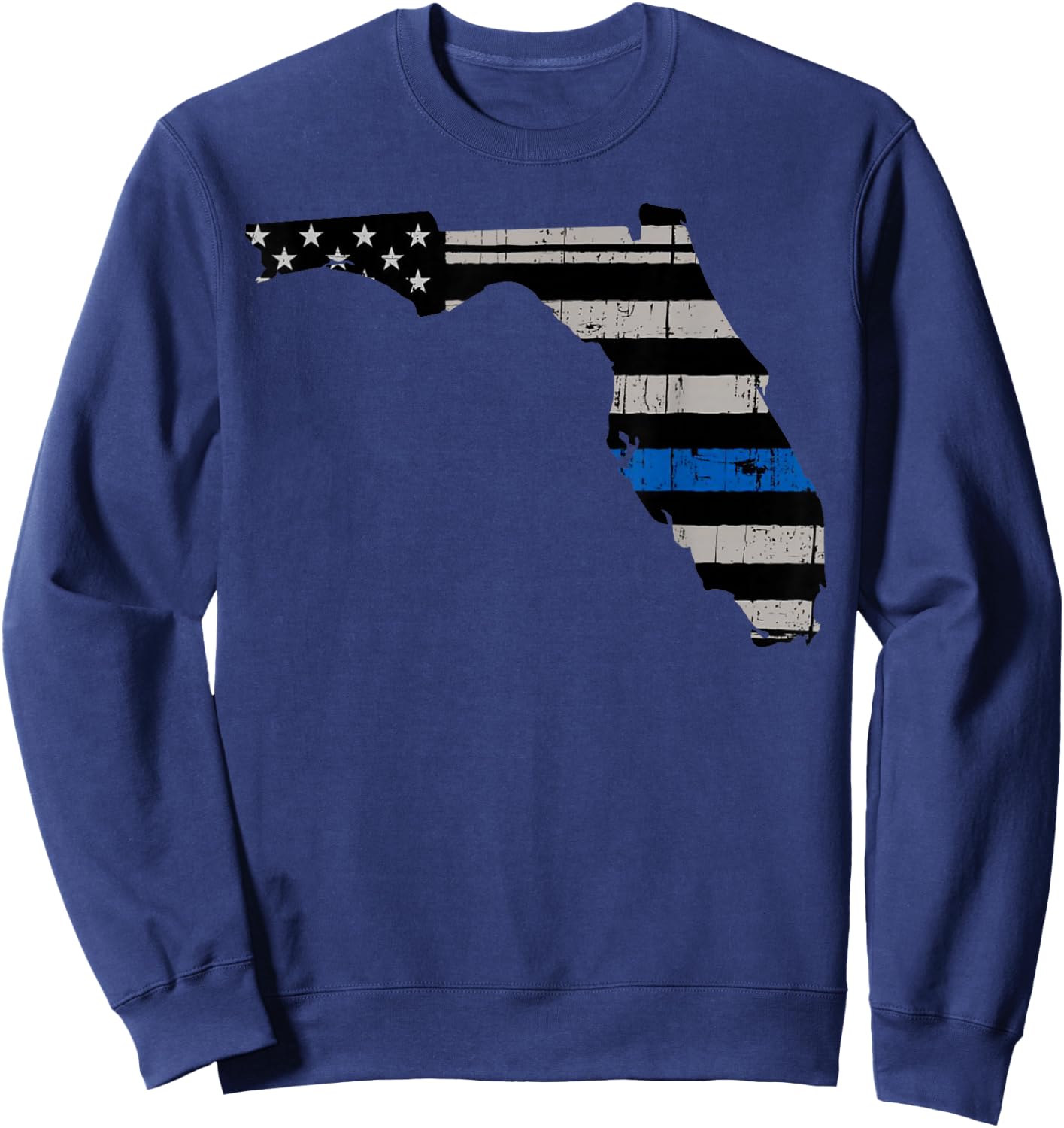 Support Law Enforcement Florida Police Officers Blue Sweatshirt - Sweatshirt | Navy