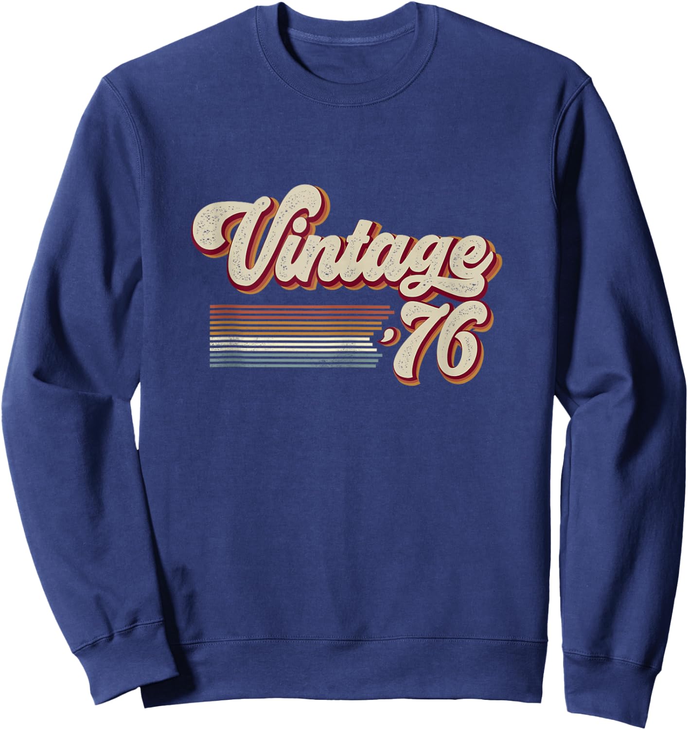 Vintage 1976 Retro Sunset Classic 50-Year-Old 50th Birthday Sweatshirt - Sweatshirt | Navy