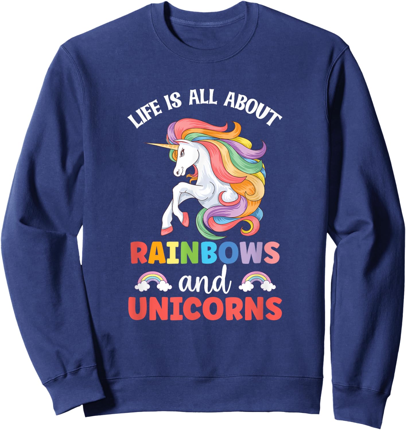Unicorn Unicorns Women Horse Sweatshirt - Sweatshirt | Navy