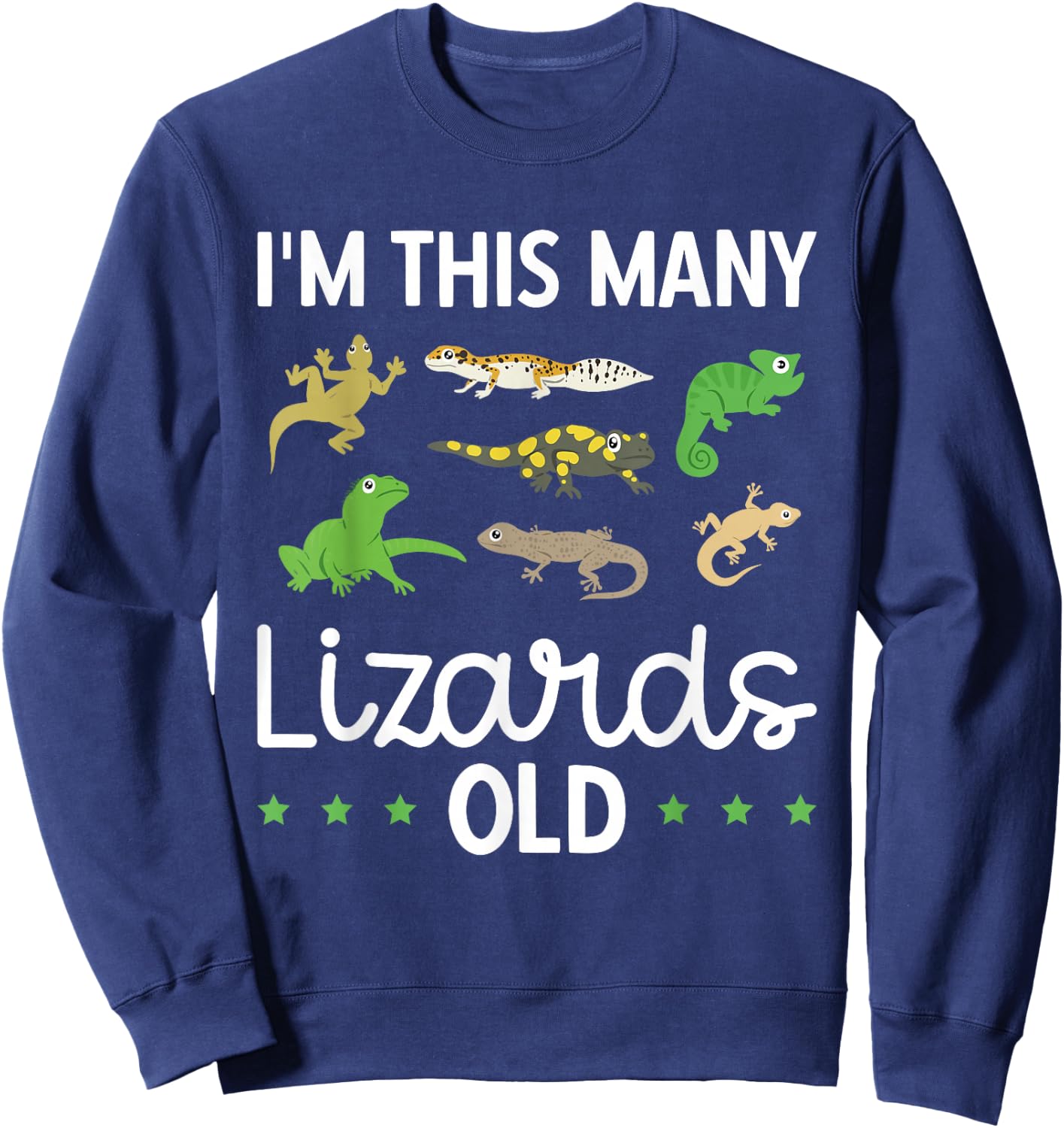Children's Reptile Lizard Birthday Sweatshirt - Sweatshirt | Navy