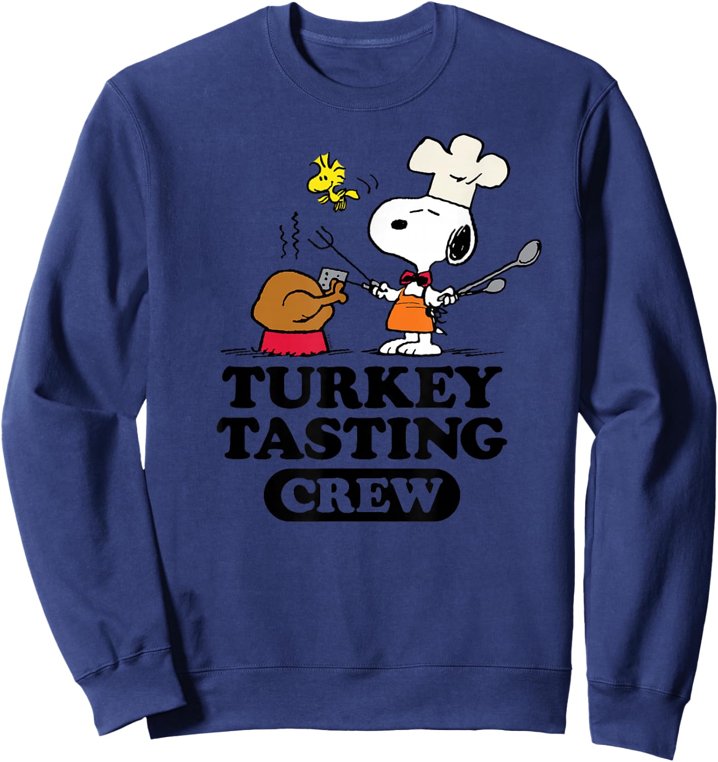 Peanuts - Turkey Tasting Crew Sweatshirt - Sweatshirt | Navy